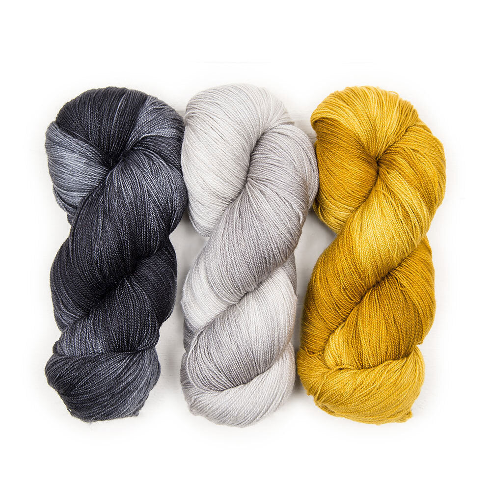 Portland Lace 3er Wollpaket Strickgarn Happy Hour 300g