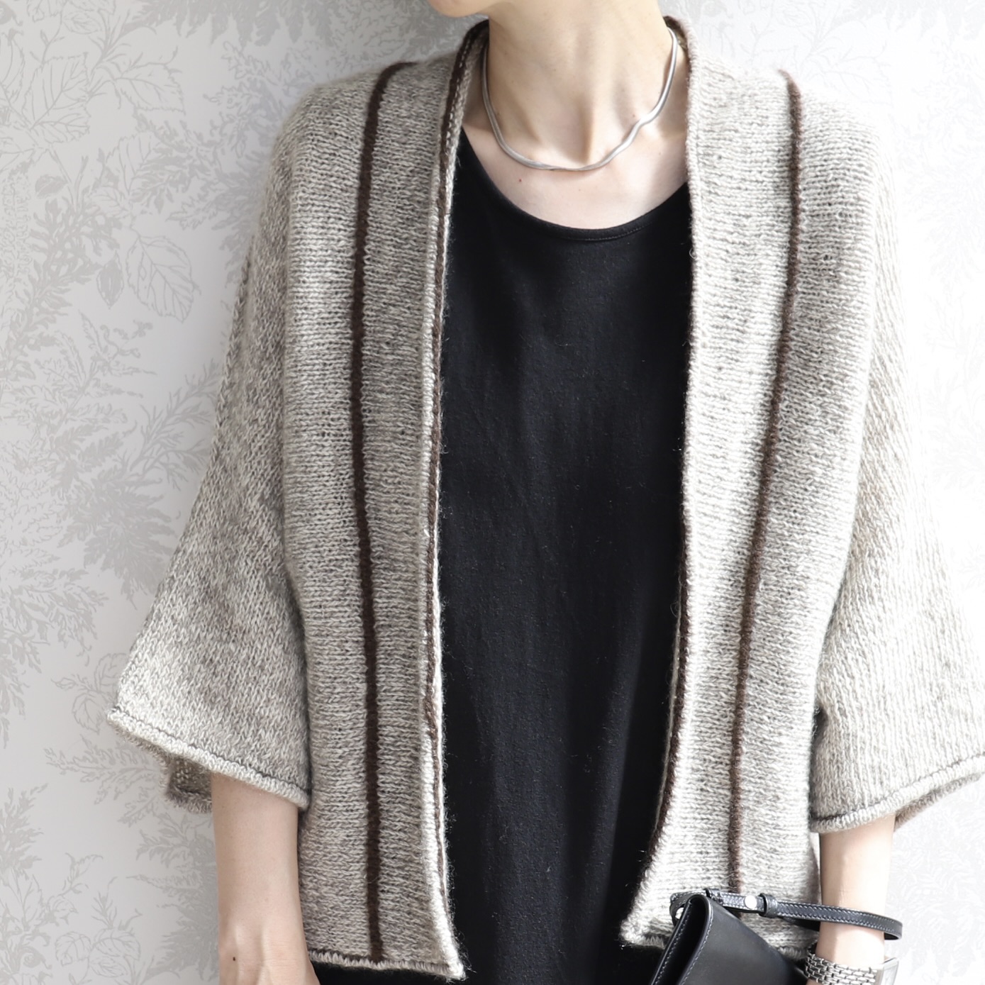 Nomadnoss Winter Garden Cardigan Strickset Yak Beige Braun