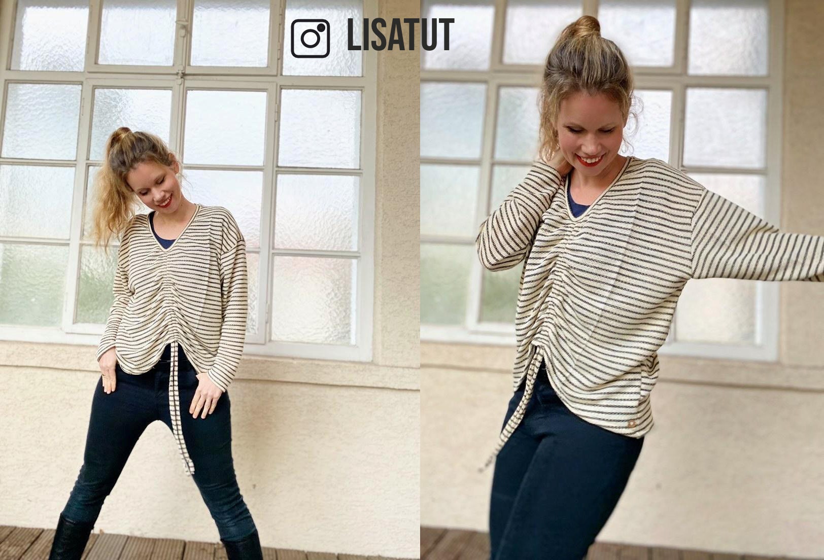 Sewingmachina Fred Pullover Schnittmuster PDF Oversize Raffung