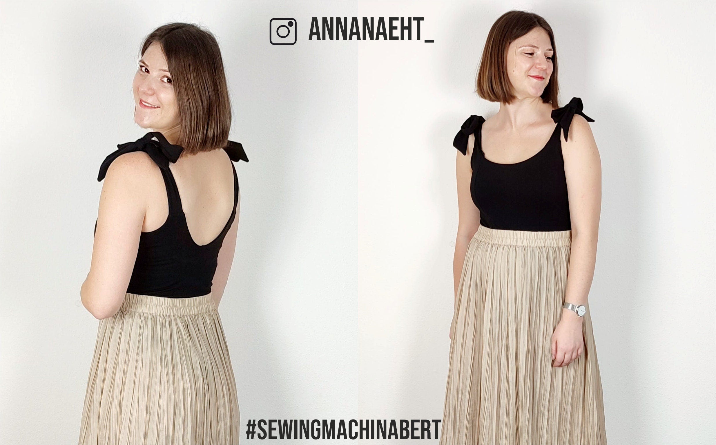 Sewingmachina Bert Body Schnittmuster Schleifenträger tiefer Rücken
