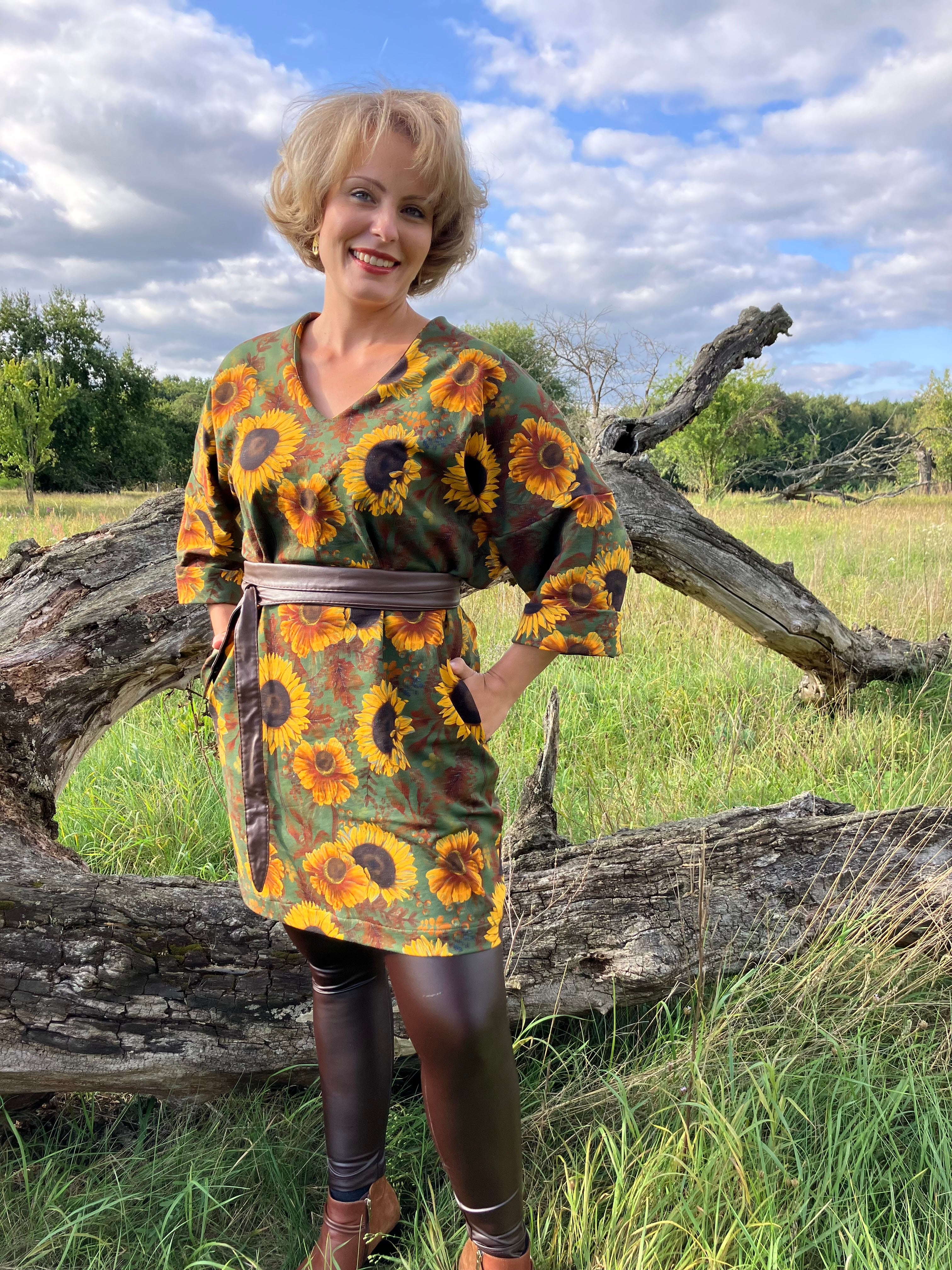 Sew4me TARA Kleid Schnittmuster Gr. 34-56 PDF Maschenware