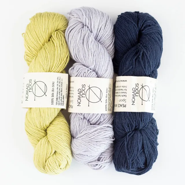 Nomadnoss Love Peace Silk Seidengarn Eri Natur