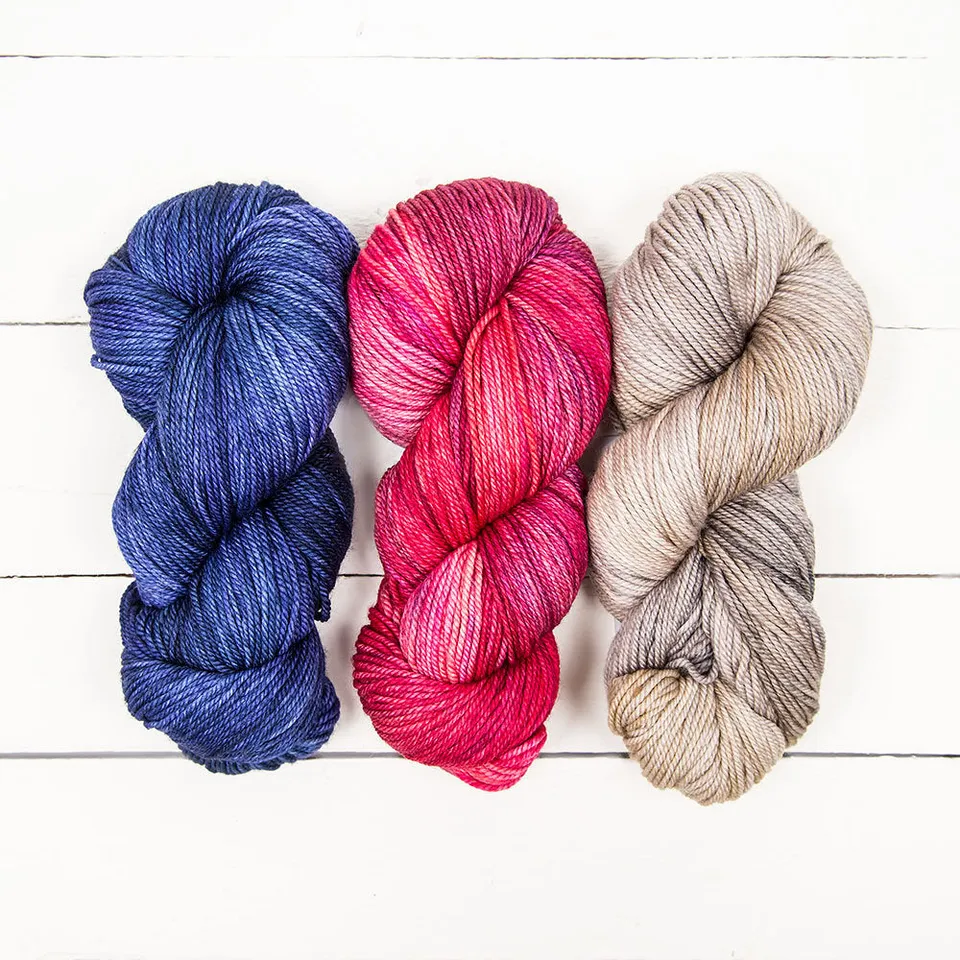 Bloomsbury DK 3er Wollpaket Strickgarn Merino Deep Sea 300g
