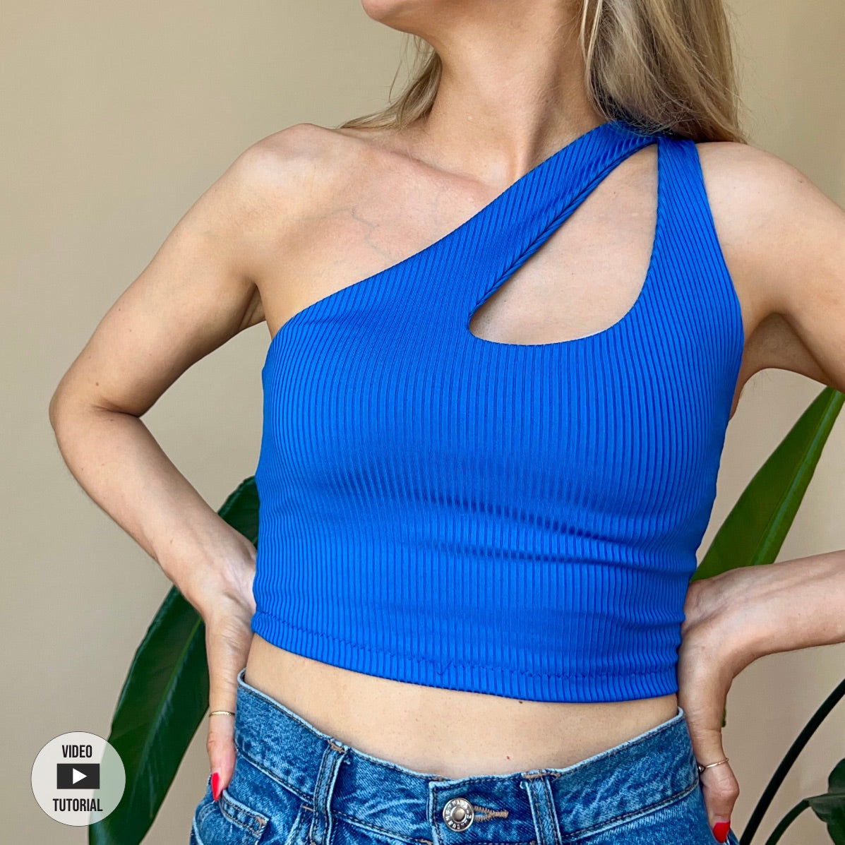 Sewingmachina Heinz One-Shoulder-Top Schnittmuster PDF Jersey
