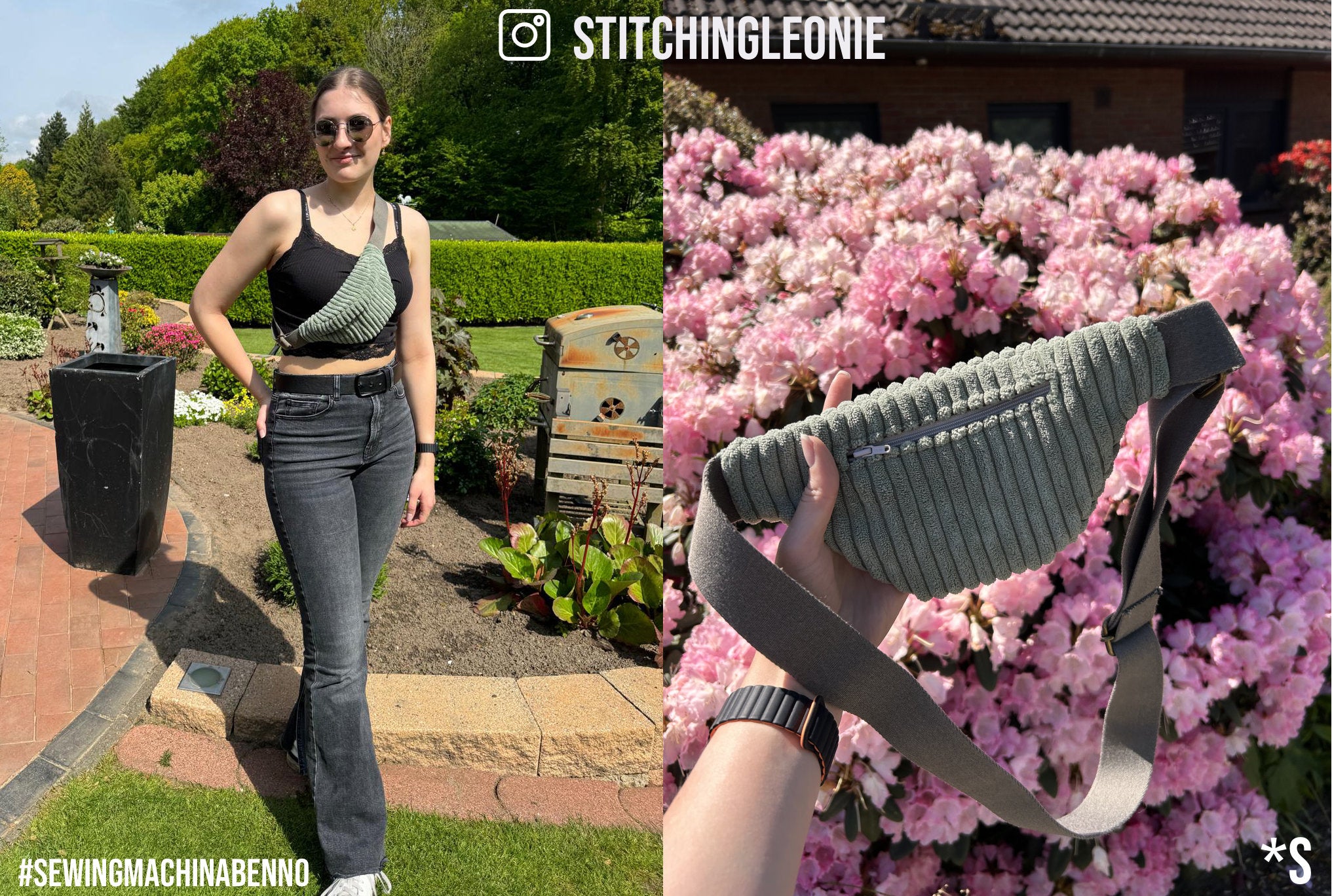 Sewingmachina Benno Bauchtasche Schnittmuster PDF S-M-L