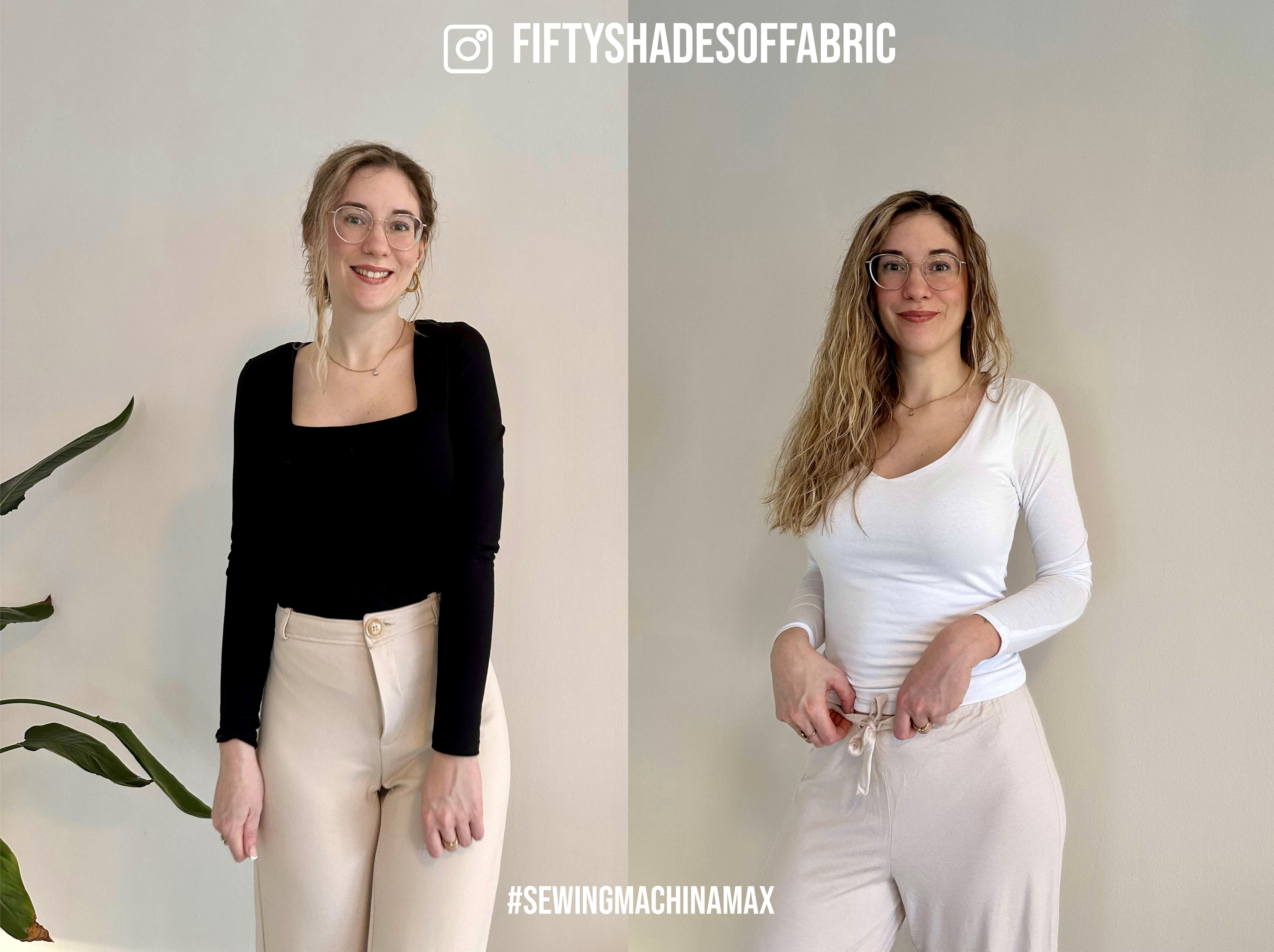 Sewingmachina Max Basicshirt Schnittmuster V-Ausschnitt