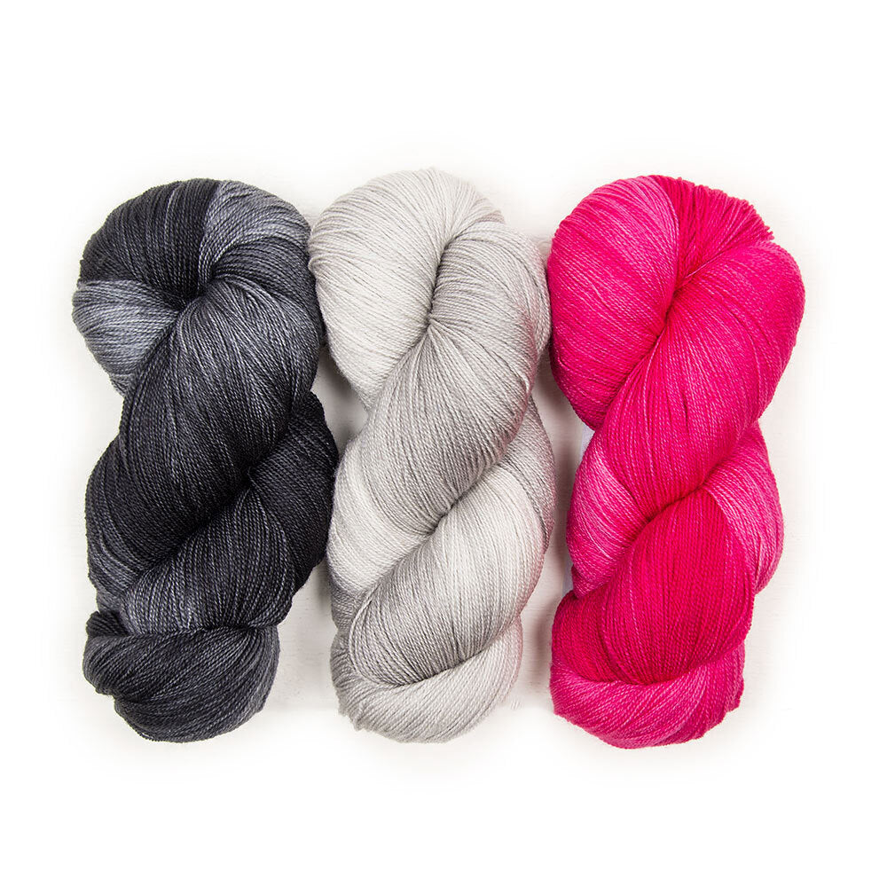 Portland Lace 3er Wollpaket Strickgarn Happy Hour 300g