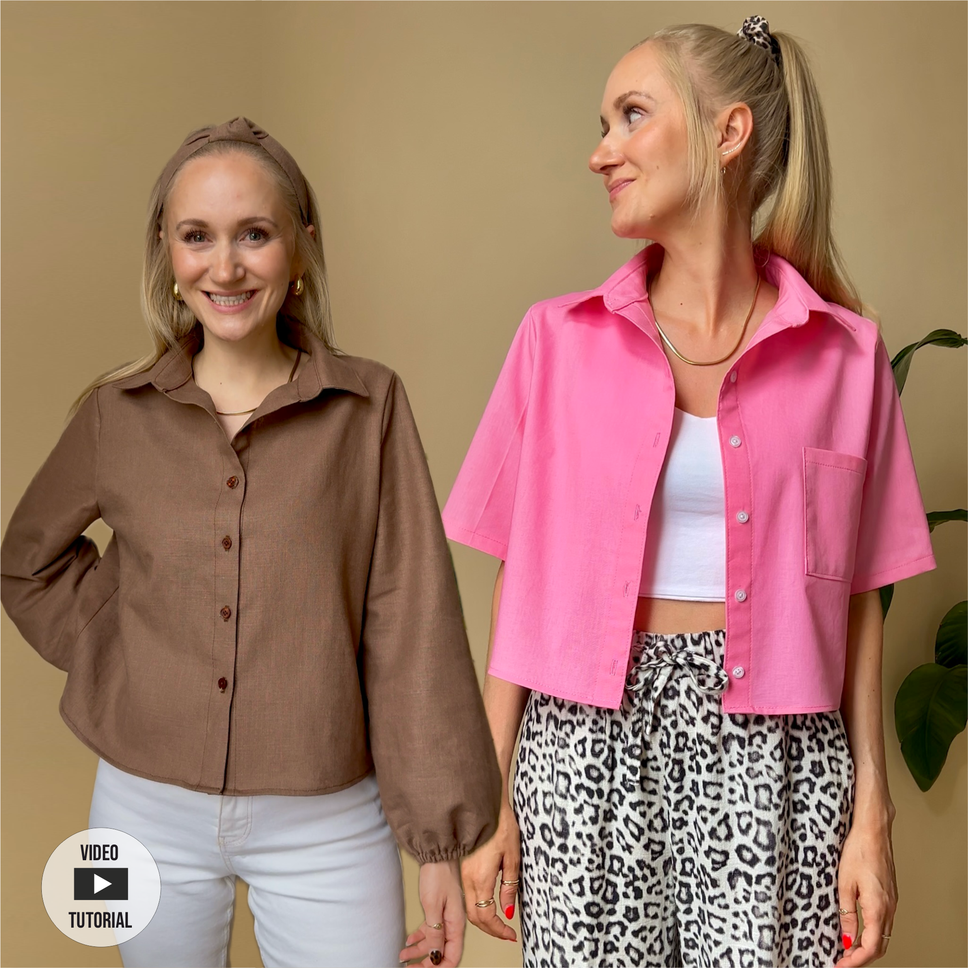 Sewingmachina Bill Bluse Schnittmuster Oversize Kurzarm Langarm