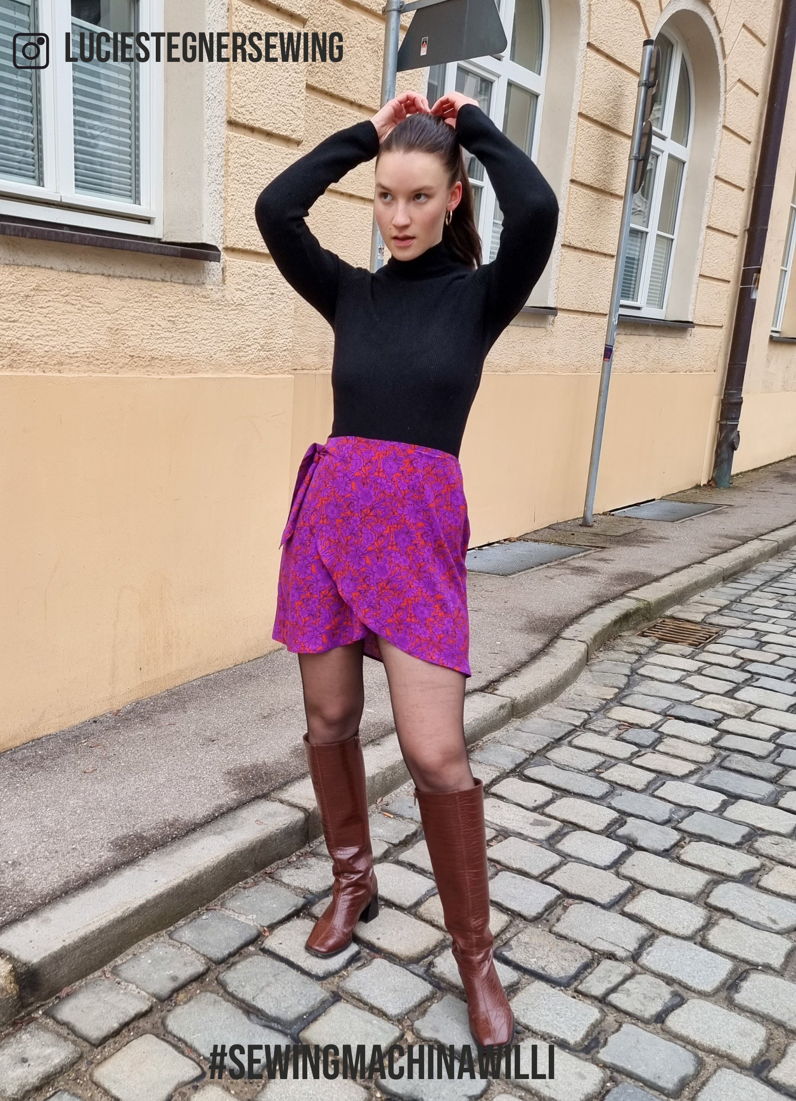 Sewingmachina Willi Wickelrock Schnittmuster Mini Midi Lang