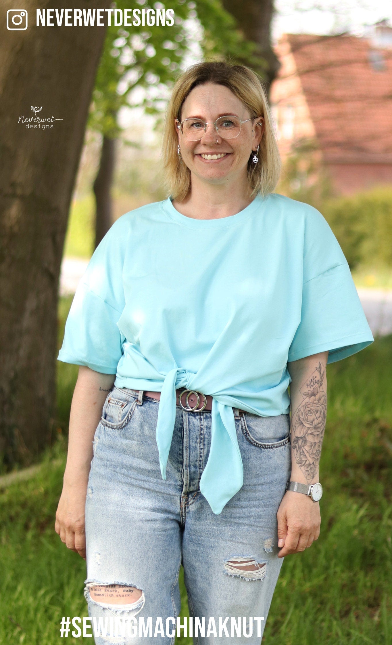 Sewingmachina Knut Shirt Schnittmuster Oversize Knoten PDF