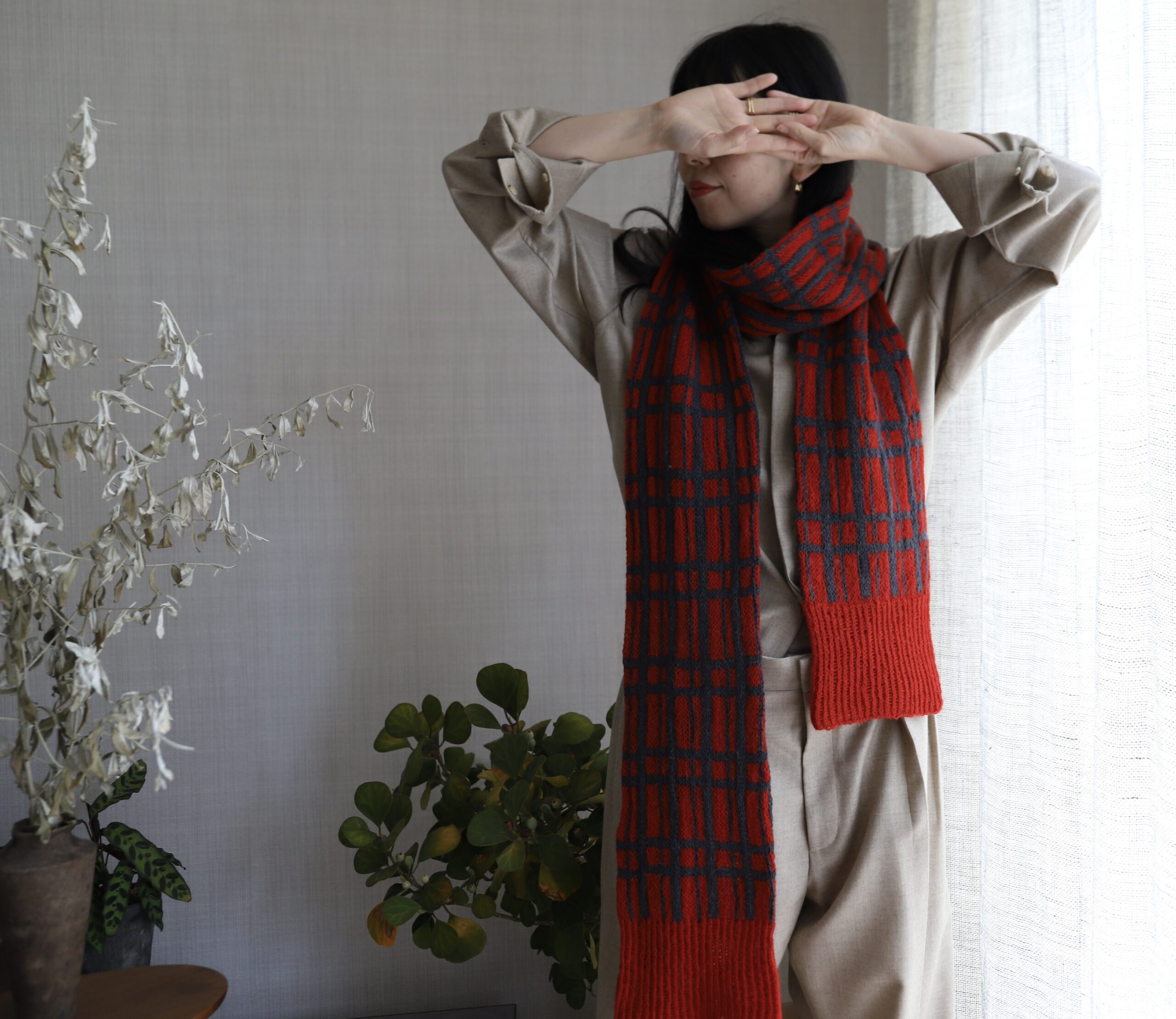 Nomadnoss Simply Enjoy Reiko Schal Strickset Kamel