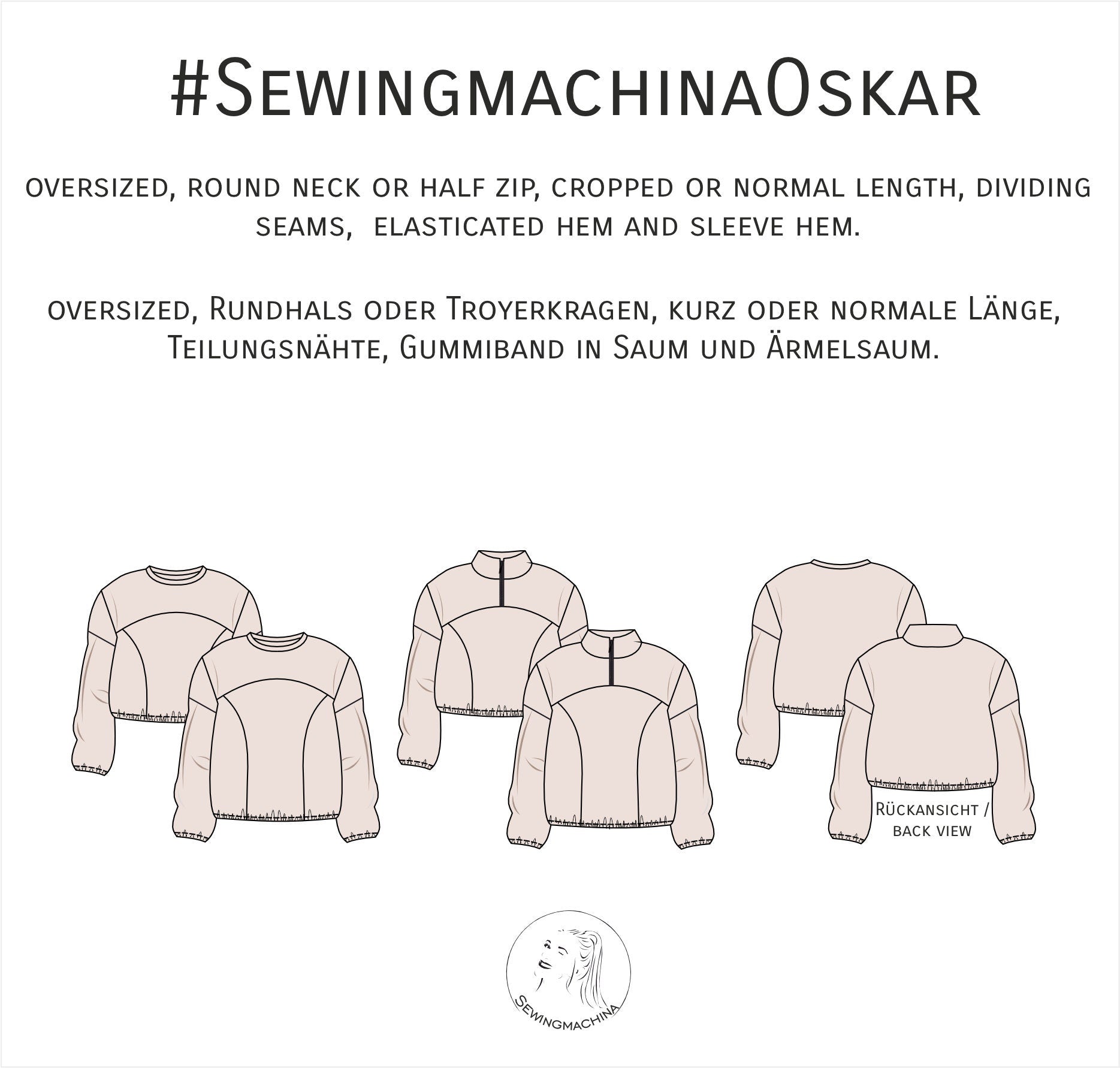 Sewingmachina Oskar Troyer Pullover Schnittmuster PDF