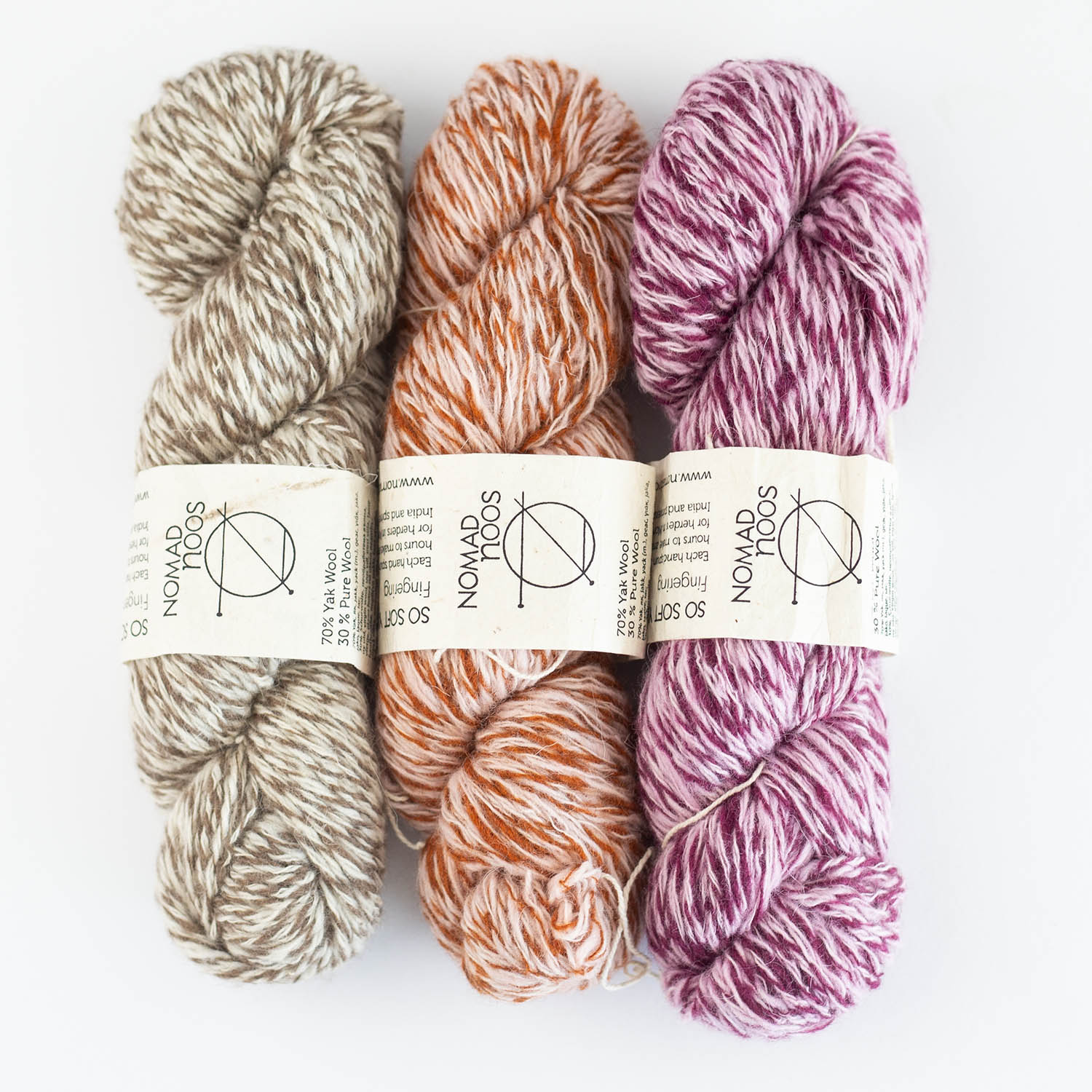 Nomadnoss Sartuul Yak Strickgarn Fingering Natur