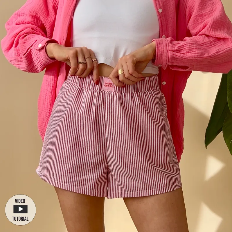 Sewingmachina Udo Shorts Schnittmuster High-Waist Gummibund