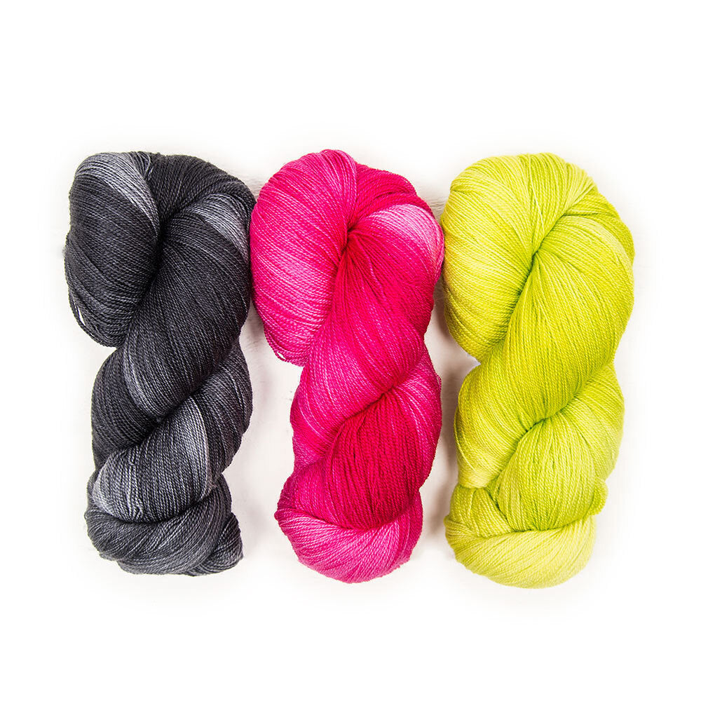 Portland Lace 3er Wollpaket Strickgarn Happy Hour 300g