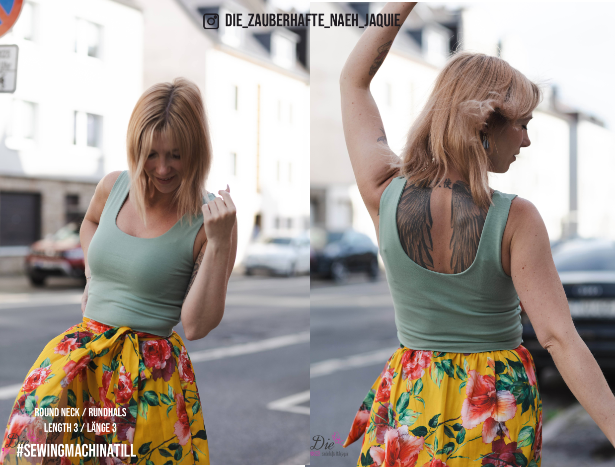 Sewingmachina Till Basic Top Schnittmuster PDF V-Ausschnitt