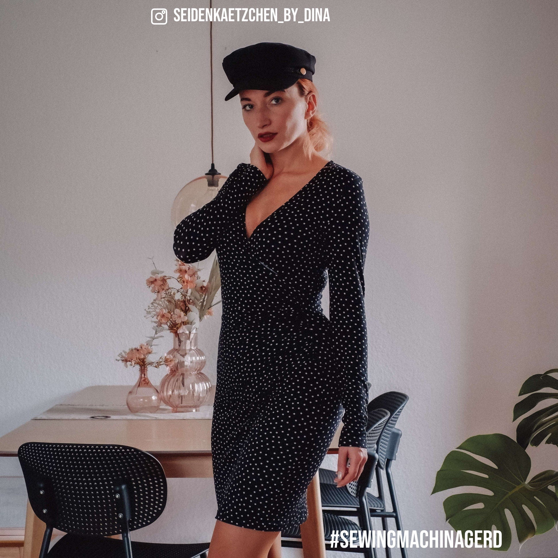 Sewingmachina Gerd Wickelkleid Schnittmuster PDF Jersey
