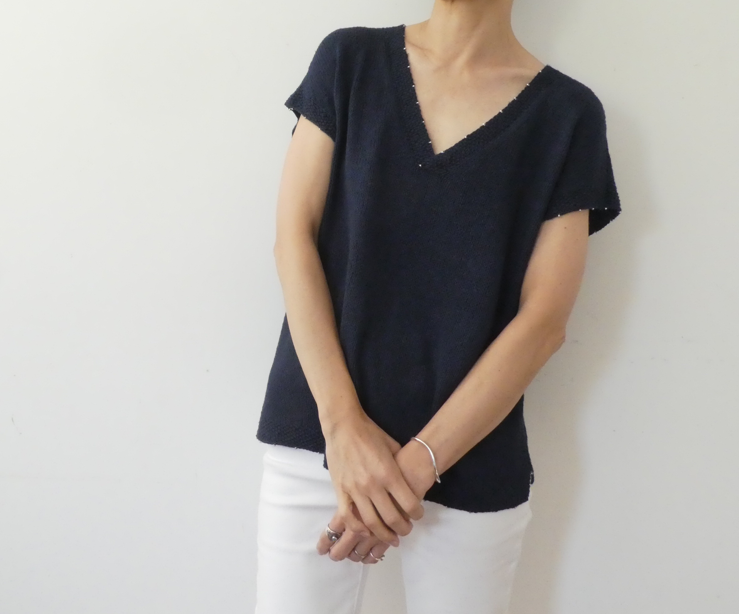Nomadnoss Simply Enjoy Cosmic Wonder Top Strickset Seide