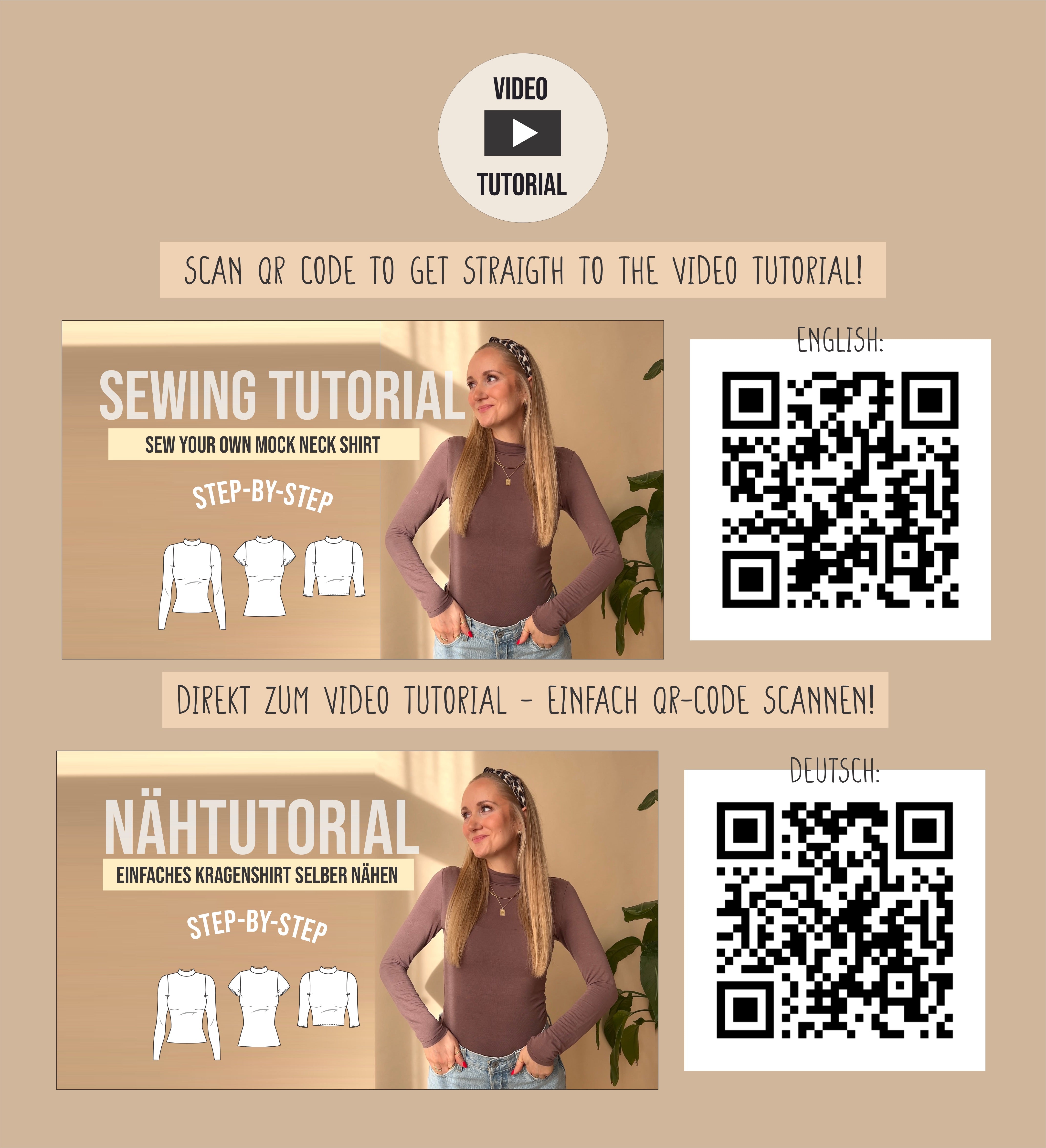 Sewingmachina Rolf Stehkragen Shirt Schnittmuster PDF Anfänger