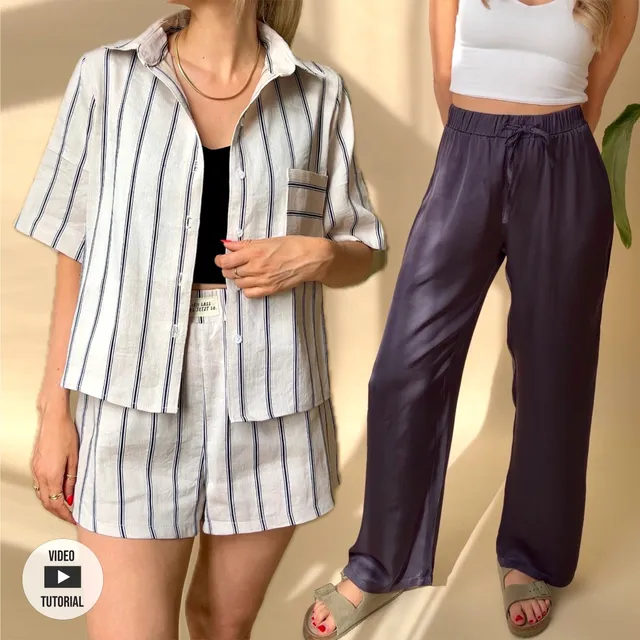 Sewingmachina Peter Udo Bill Bundle Palazzo Shorts Bluse