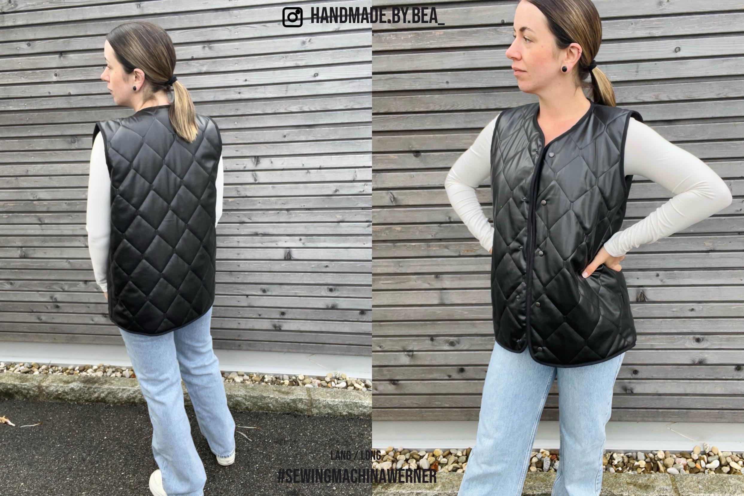 Sewingmachina Werner Oversize Weste Schnittmuster PDF gefüttert