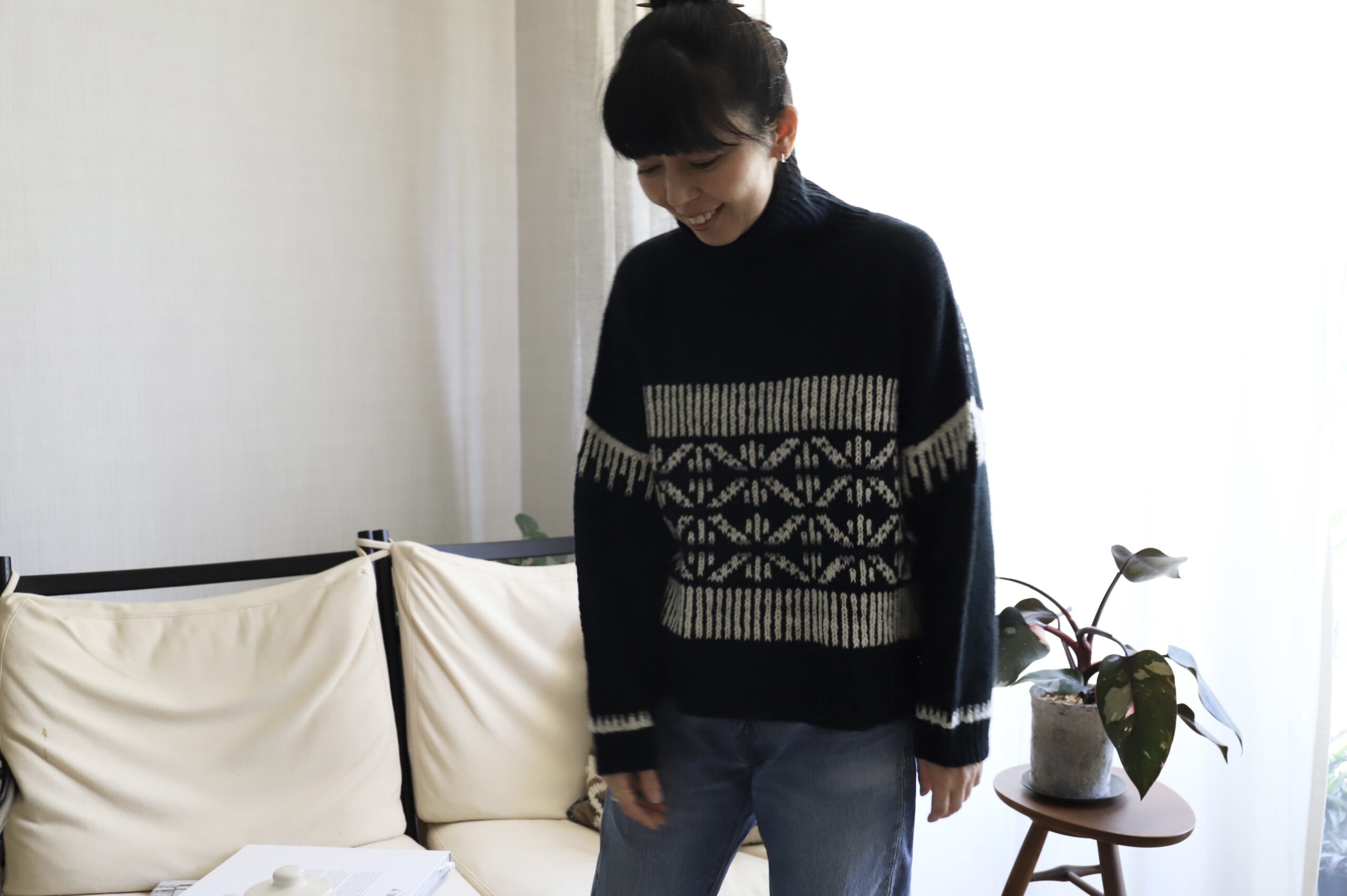 Nomadnoss Rime on Trees Yak-Pullover Strickset Dunkelblau
