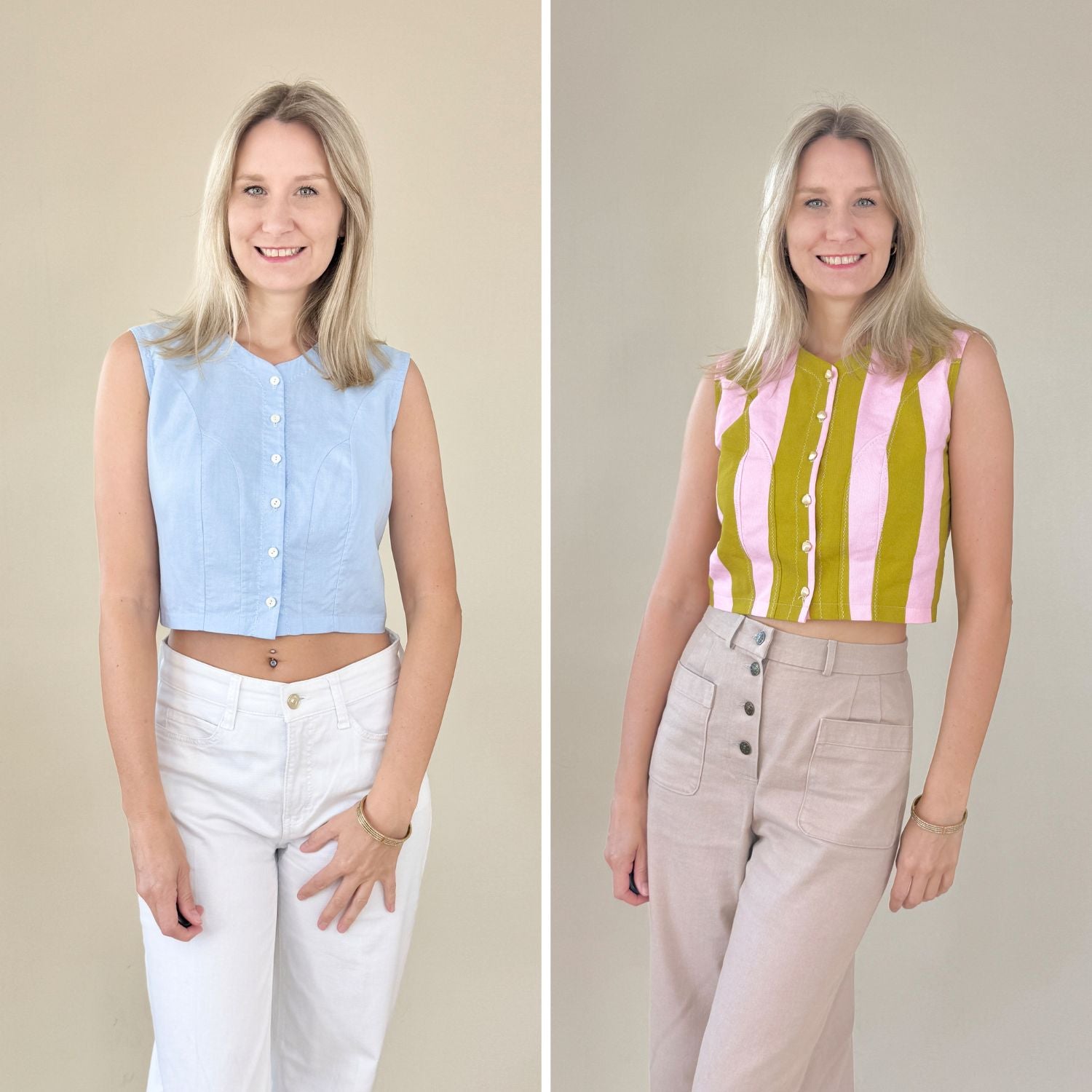 Sew4me LUNA Schnittmuster Bluse Gr. 34-48 PDF Webware