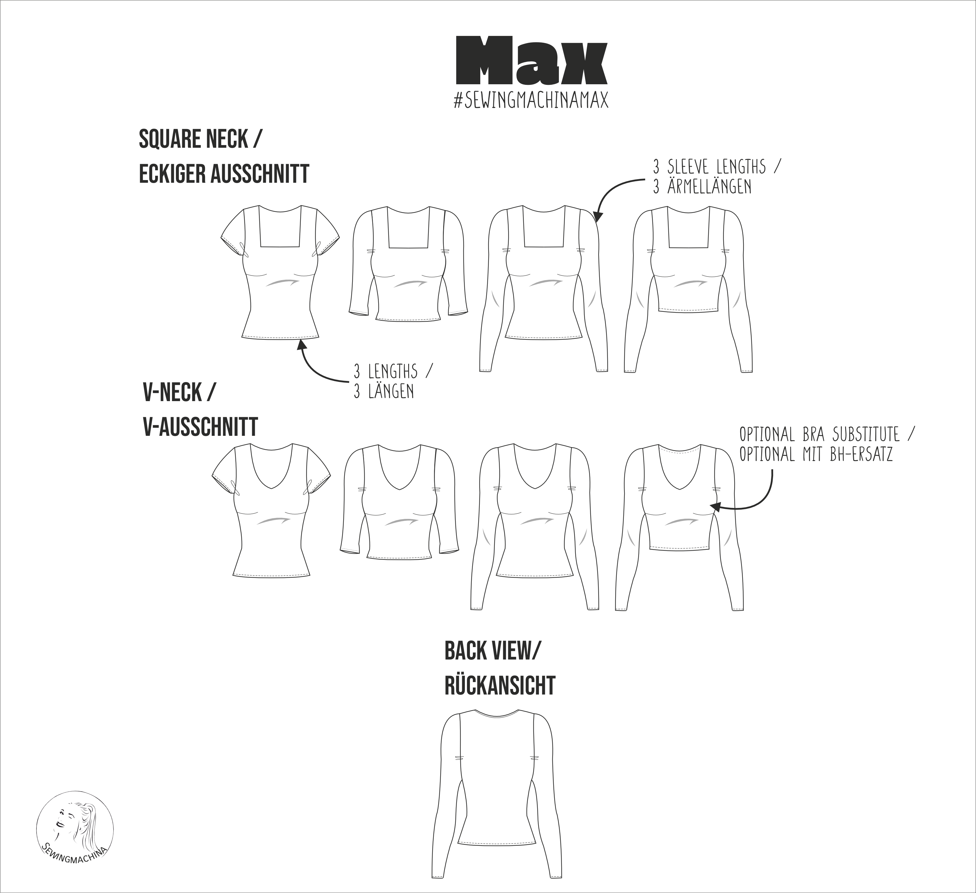Sewingmachina Max Bob Rolf Shirt Bundle Schnittmuster Basic