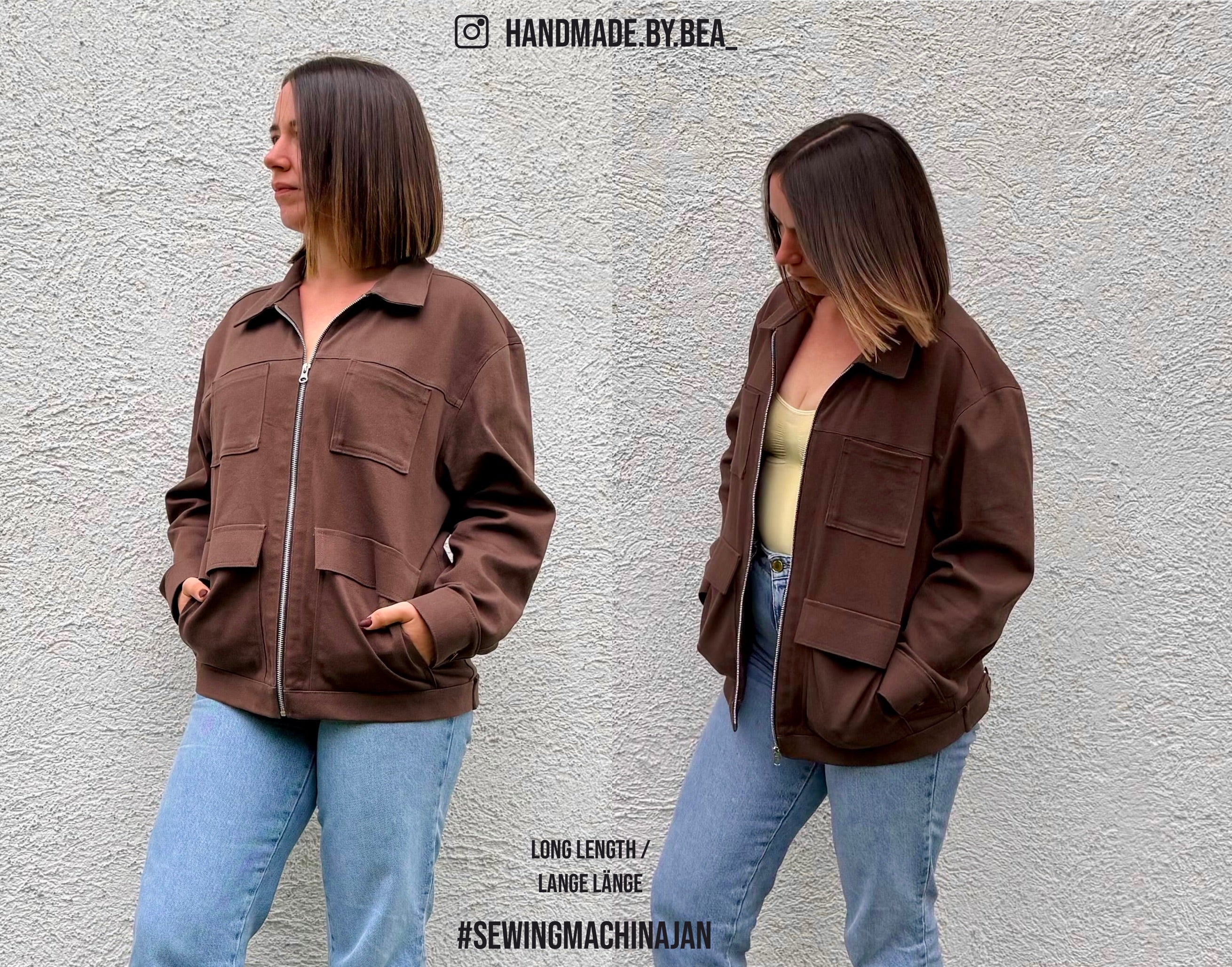 Sewingmachina Jan Jeansjacke Schnittmuster PDF Oversize