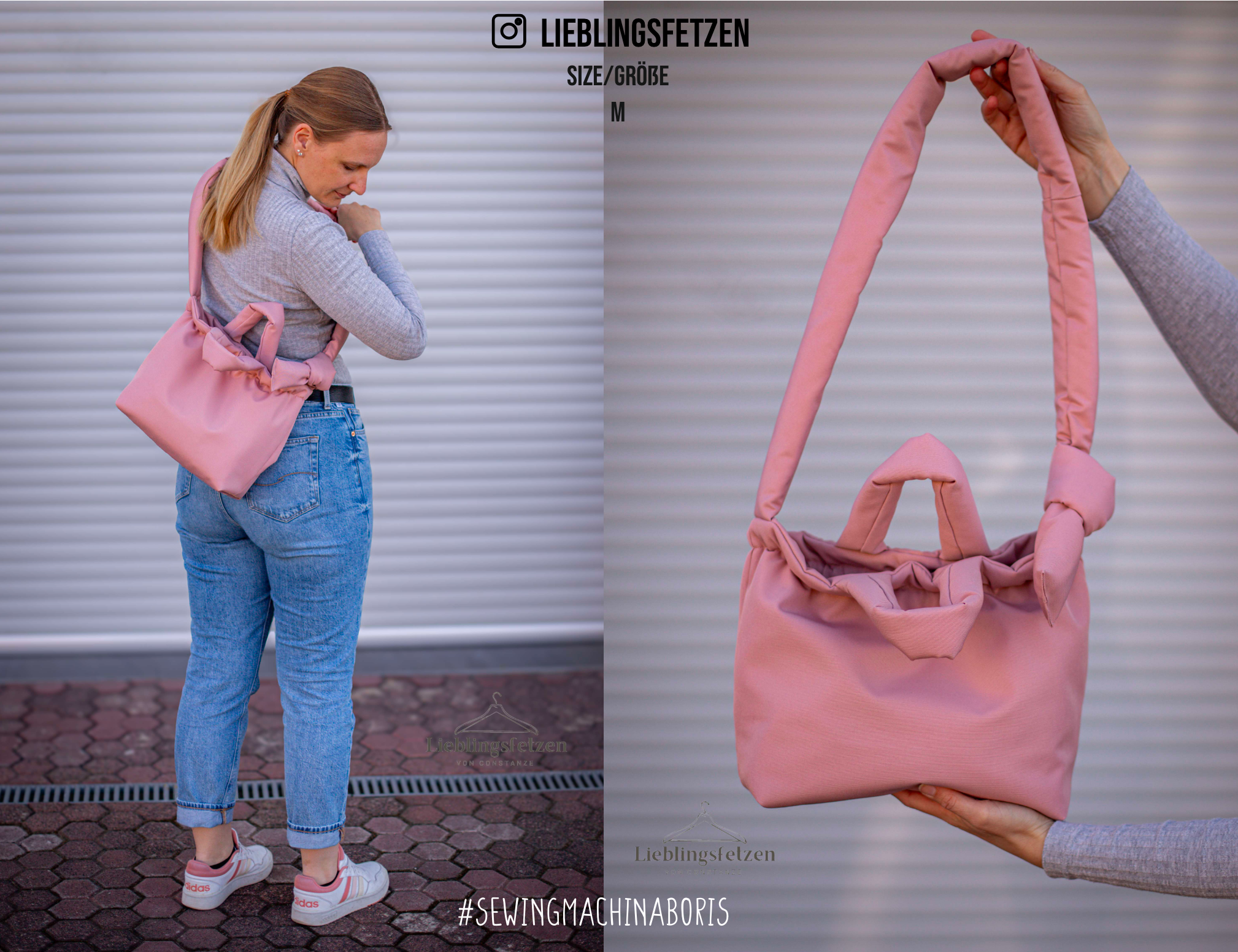 Sewingmachina Boris Puffertasche Schnittmuster PDF 3 Größen