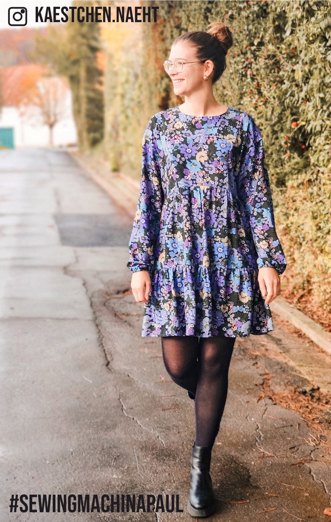 Sewingmachina Paul Kleid Schnittmuster Oversize lang mit Schlitz