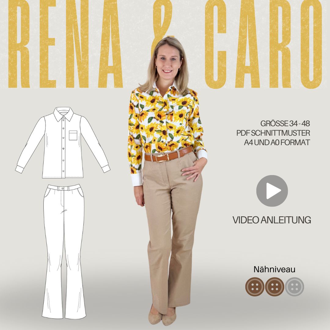 Sew4me RENA CARO Set Schnittmuster Gr. 34-48 PDF Webware