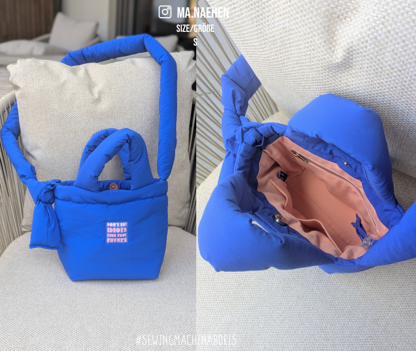 Sewingmachina Boris Puffertasche Schnittmuster PDF 3 Größen