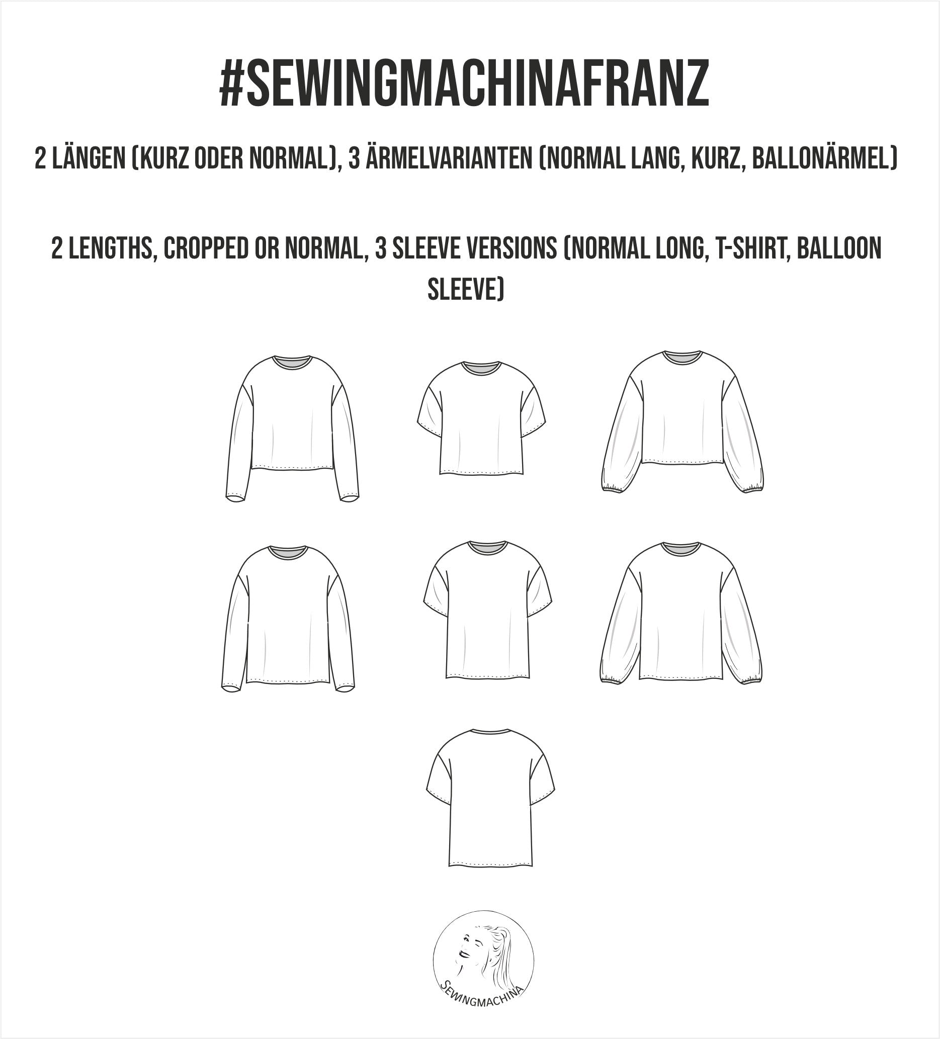 Sewingmachina Franz Oversize Shirt Schnittmuster PDF Basic