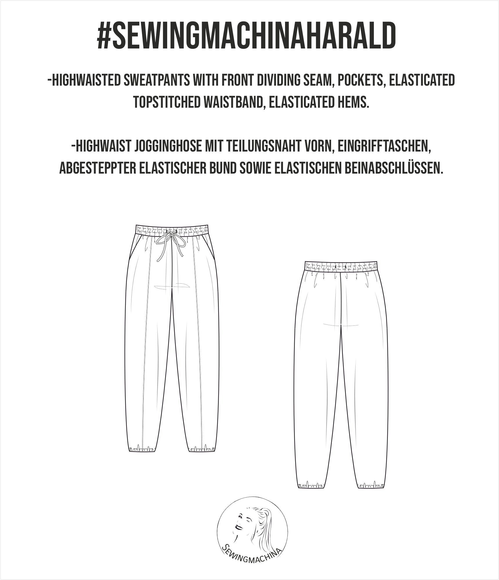 Sewingmachina Harald Jogginghose Schnittmuster Gummibund