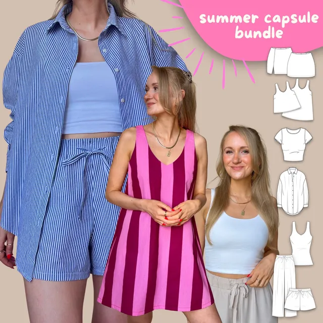 Sewingmachina Summer Capsule Schnittmuster Bundle 7-teilig Sommer