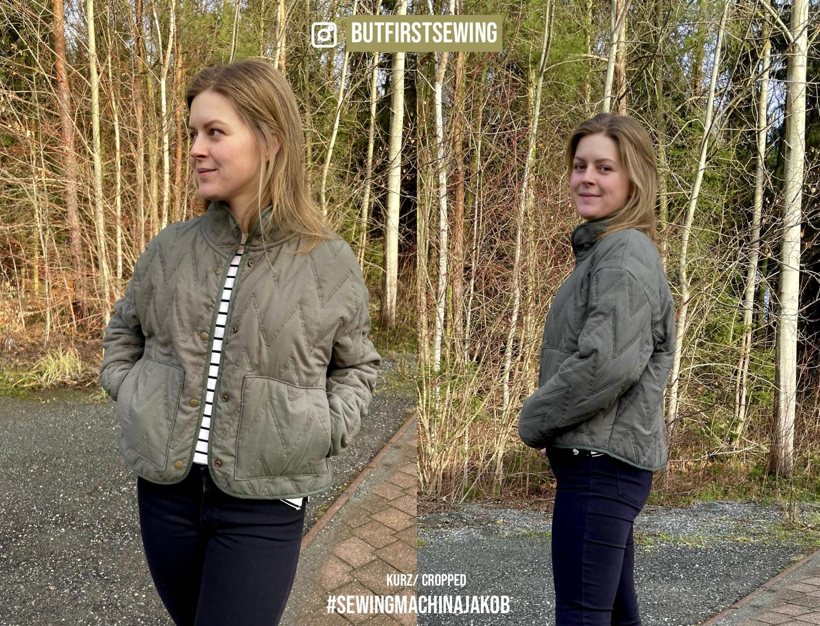 Sewingmachina Jakob Oversize Jacke Schnittmuster PDF gefüttert