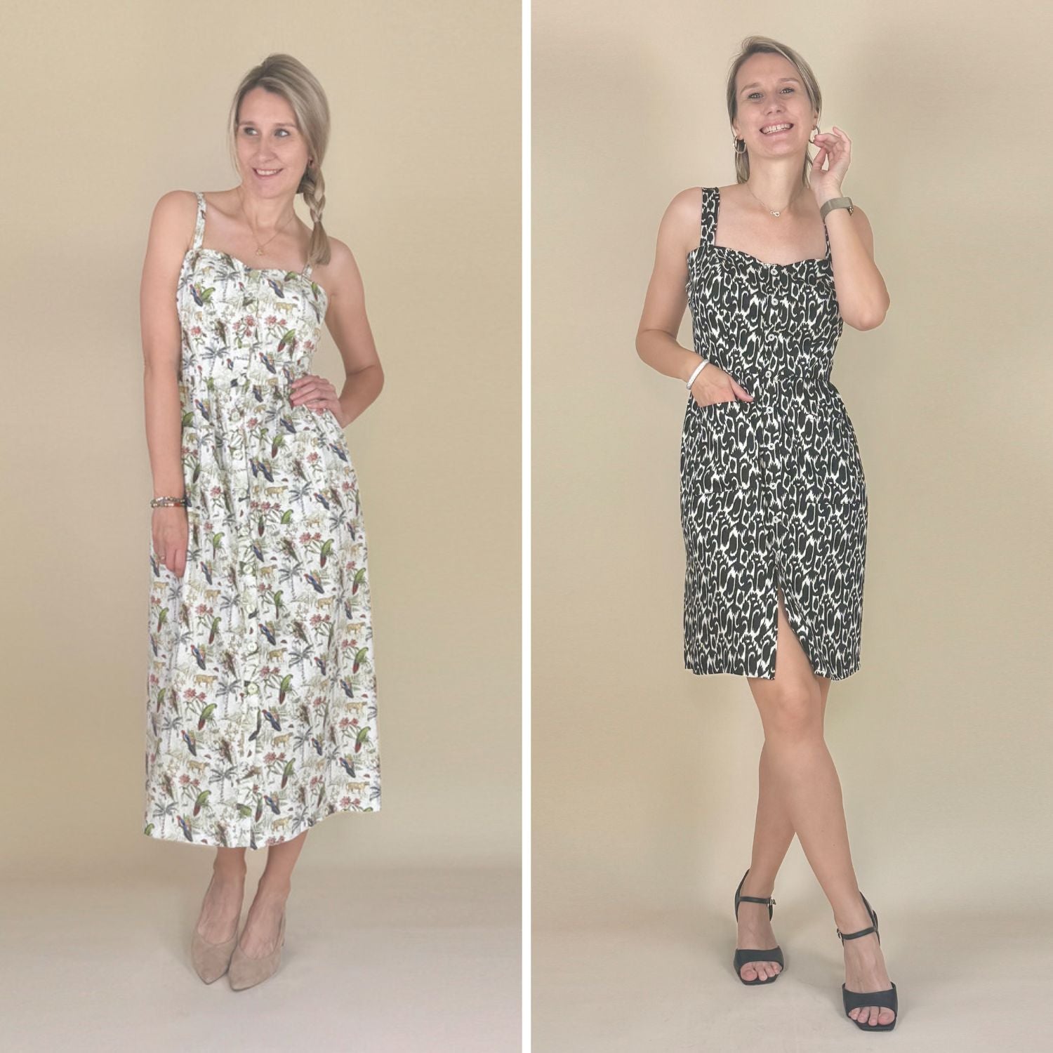 Sew4me Summer Kleid Schnittmuster Gr. 34-48 PDF Webware