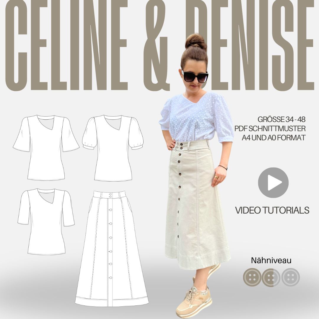 Sew4me Celine & Denise Set Schnittmuster Gr. 34-48 Webware