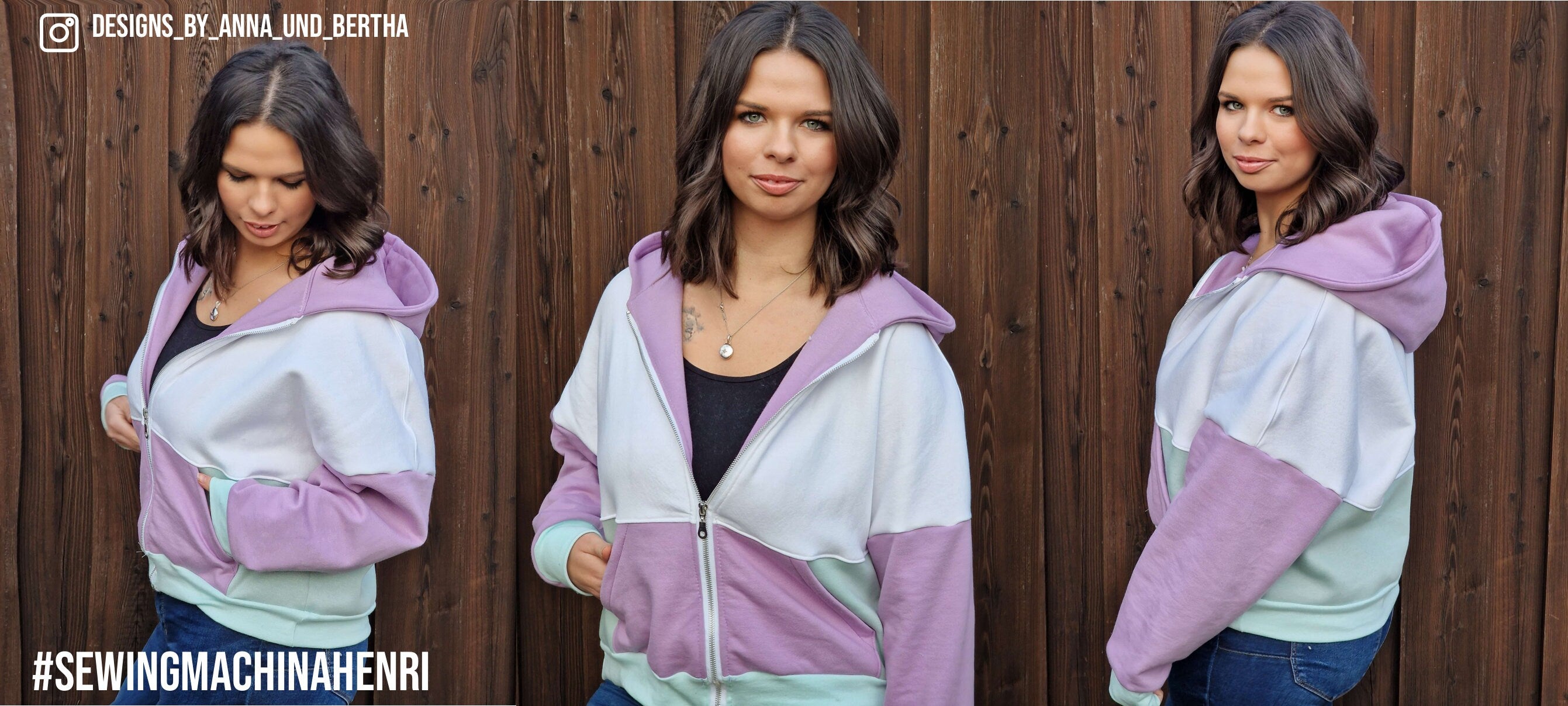 Sewingmachina Henri Sweatjacke Schnittmuster PDF Oversize Kapuze
