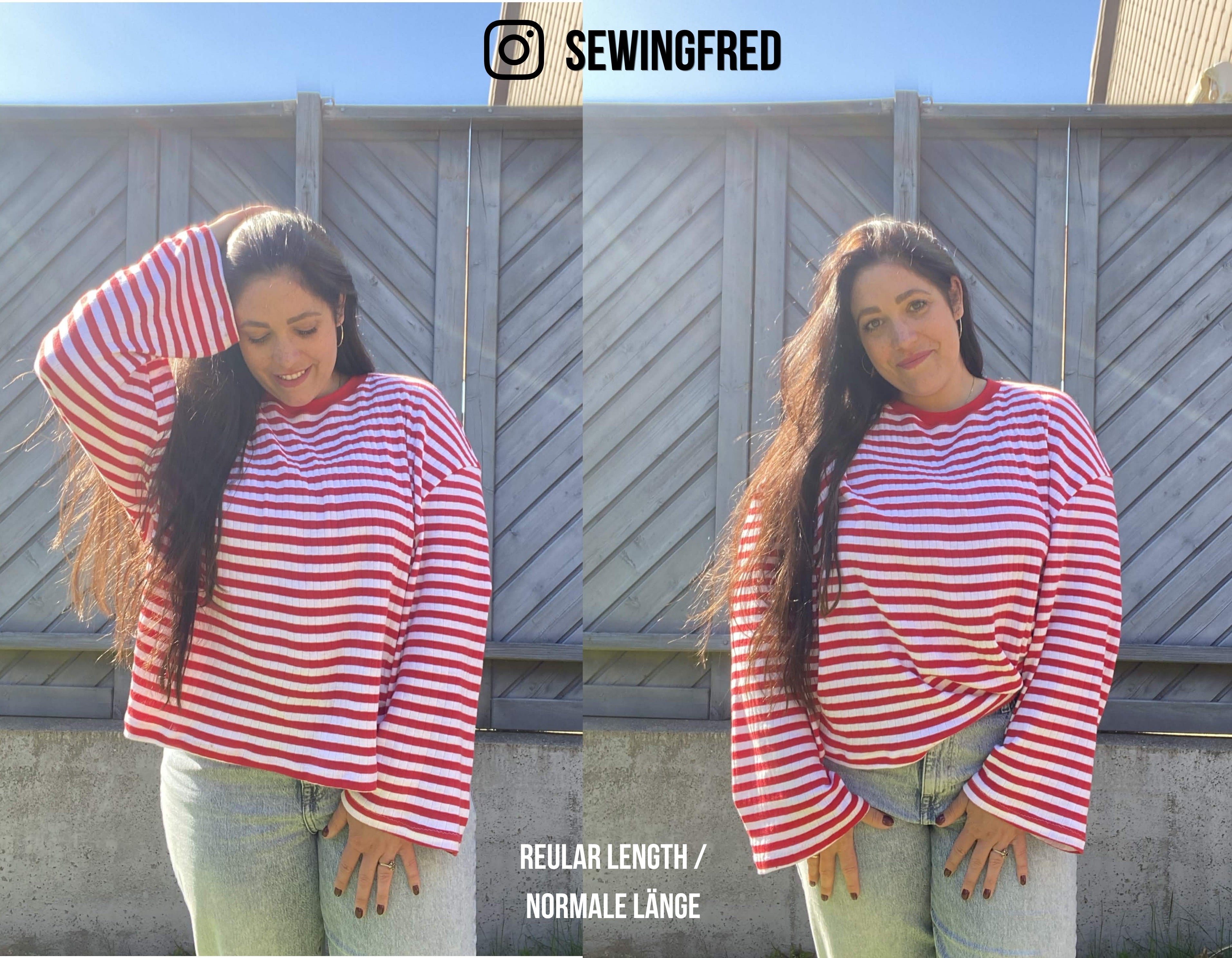 Sewingmachina Freddy Oversize Shirt Schnittmuster PDF Anfänger