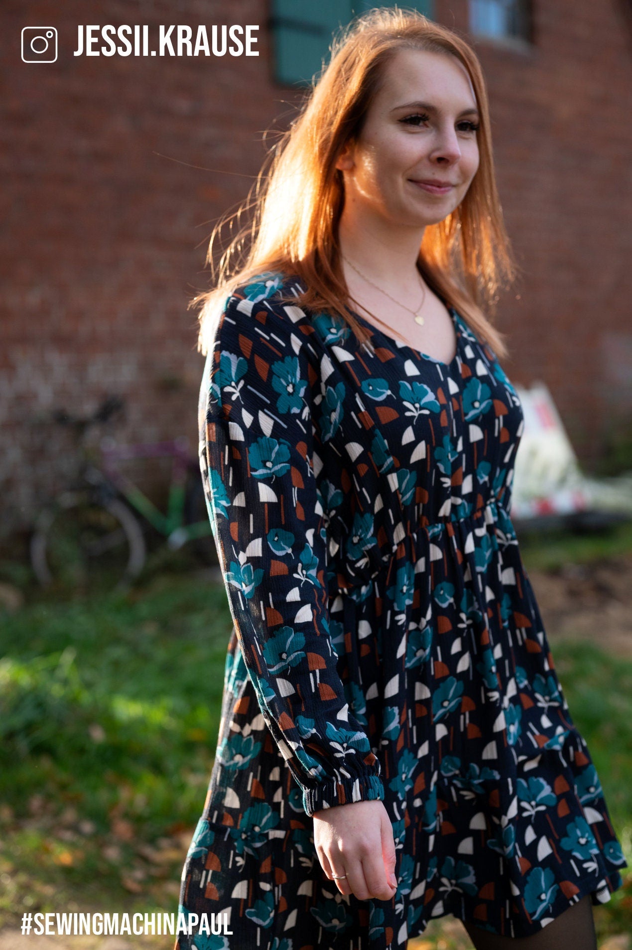 Sewingmachina Paul Kleid Schnittmuster Oversize lang mit Schlitz