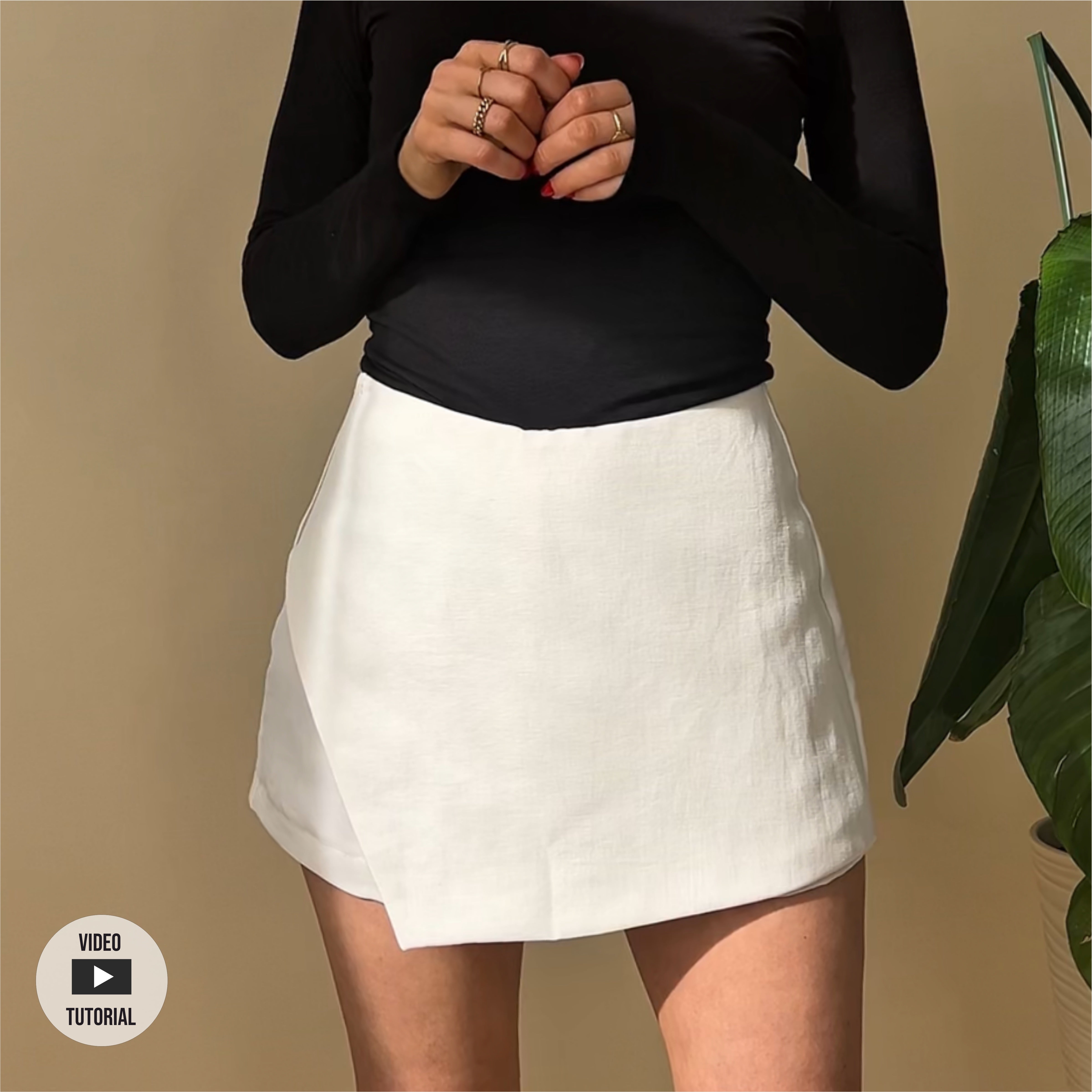 Sewingmachina Felix Skort Hosenrock Schnittmuster PDF High-Waist