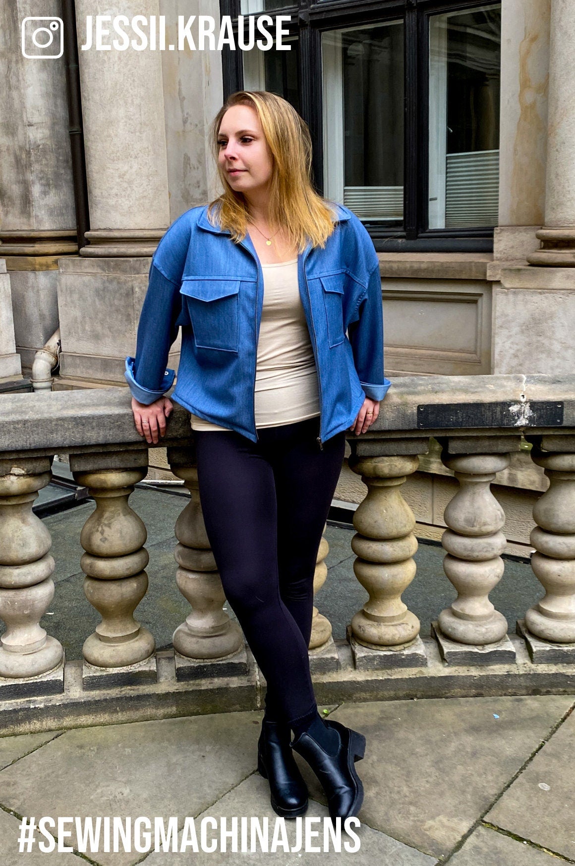 Sewingmachina Jens Jacke Schnittmuster Oversize PDF Webware
