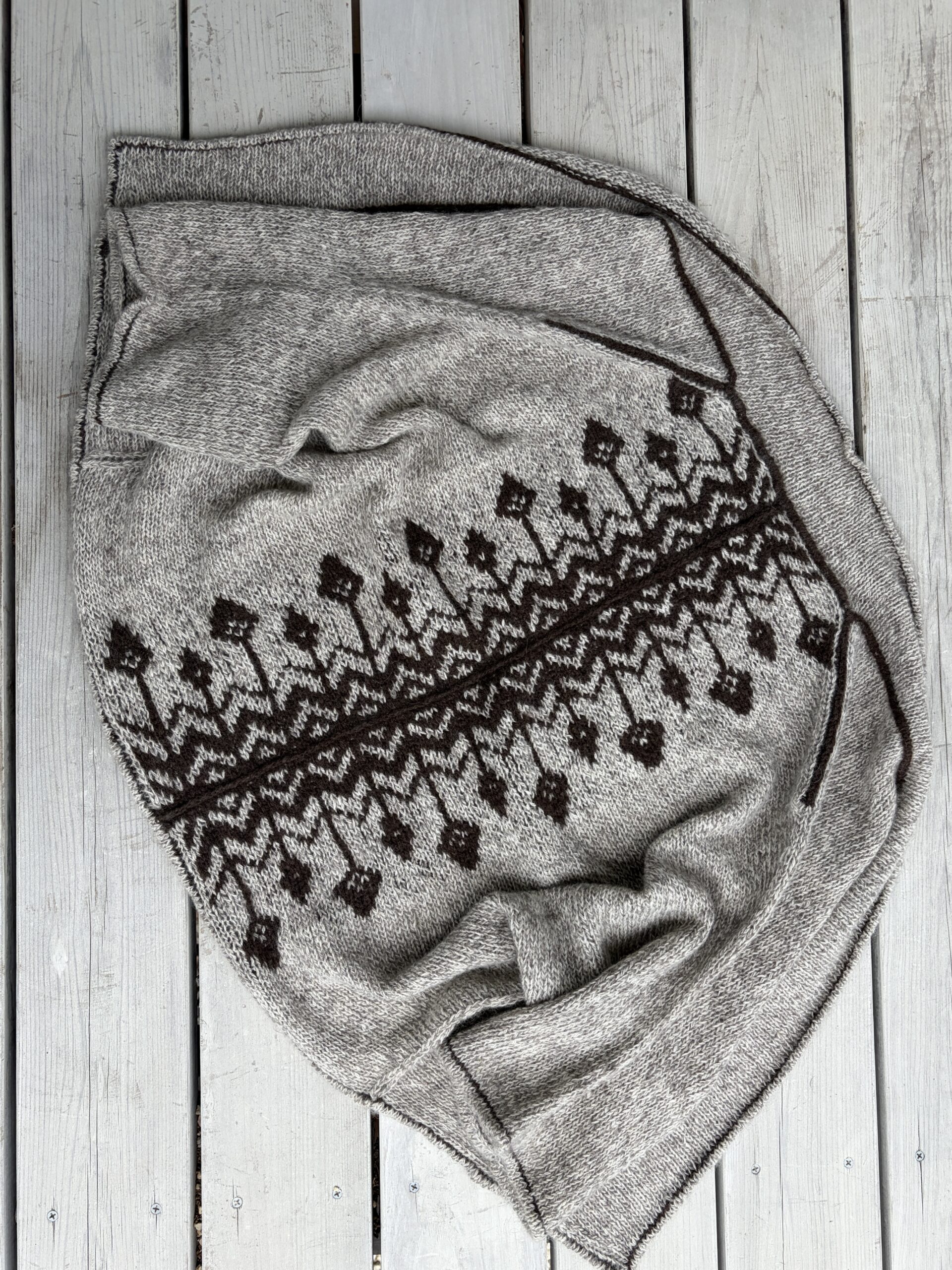 Nomadnoss Winter Garden Cardigan Strickset Yak Beige Braun