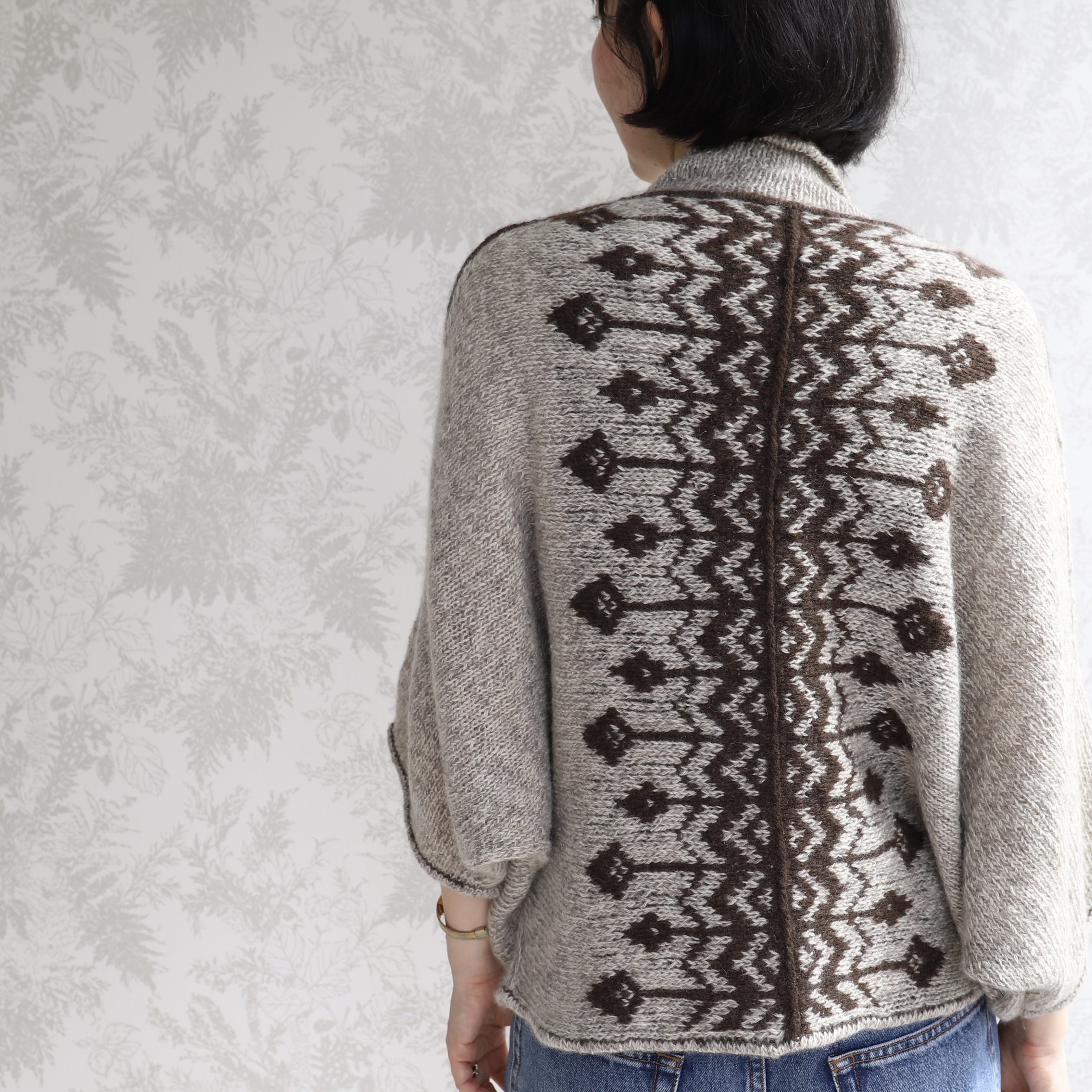 Nomadnoss Winter Garden Cardigan Strickset Yak Beige Braun