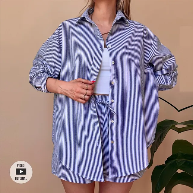 Sewingmachina Karl Bluse Schnittmuster Oversize Musselin