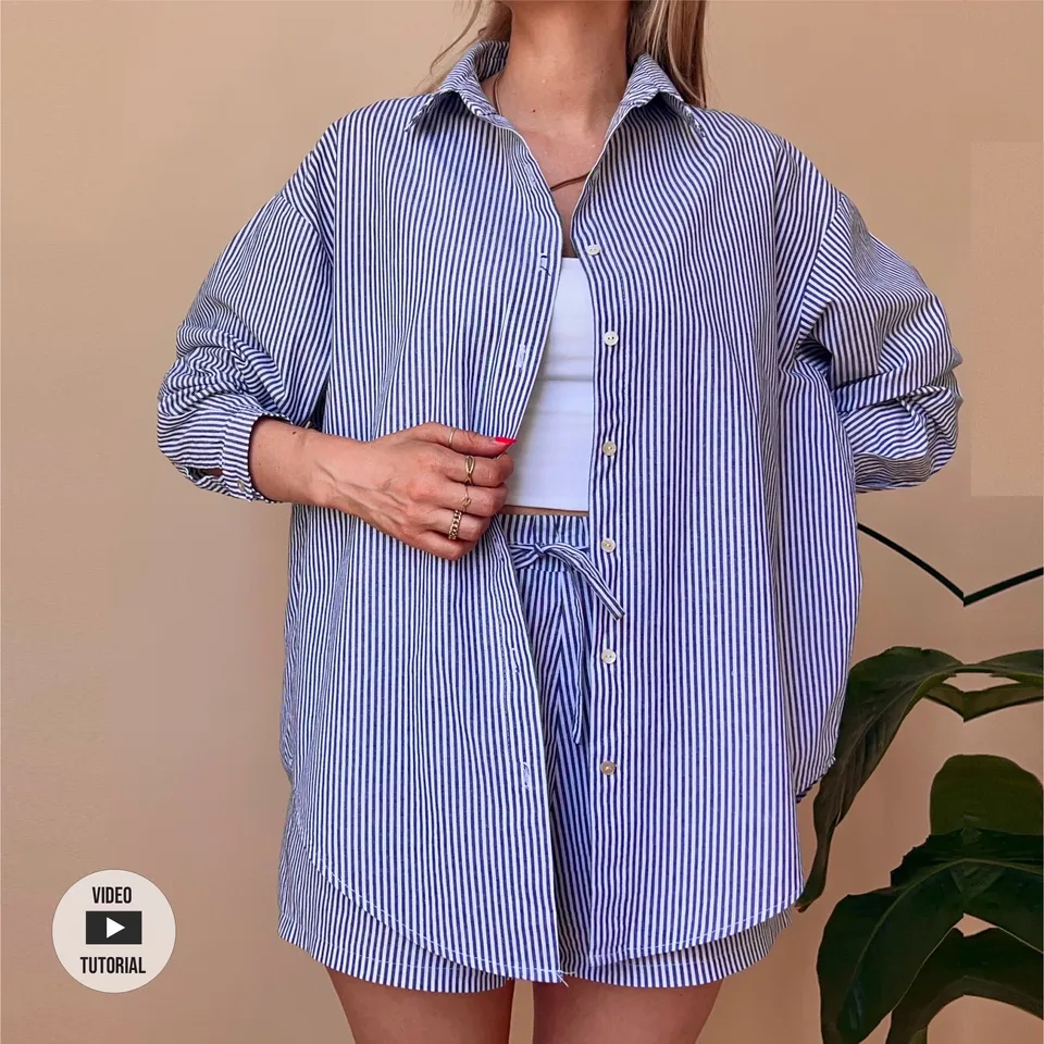 Sewingmachina Karl Bluse Schnittmuster Oversize Musselin