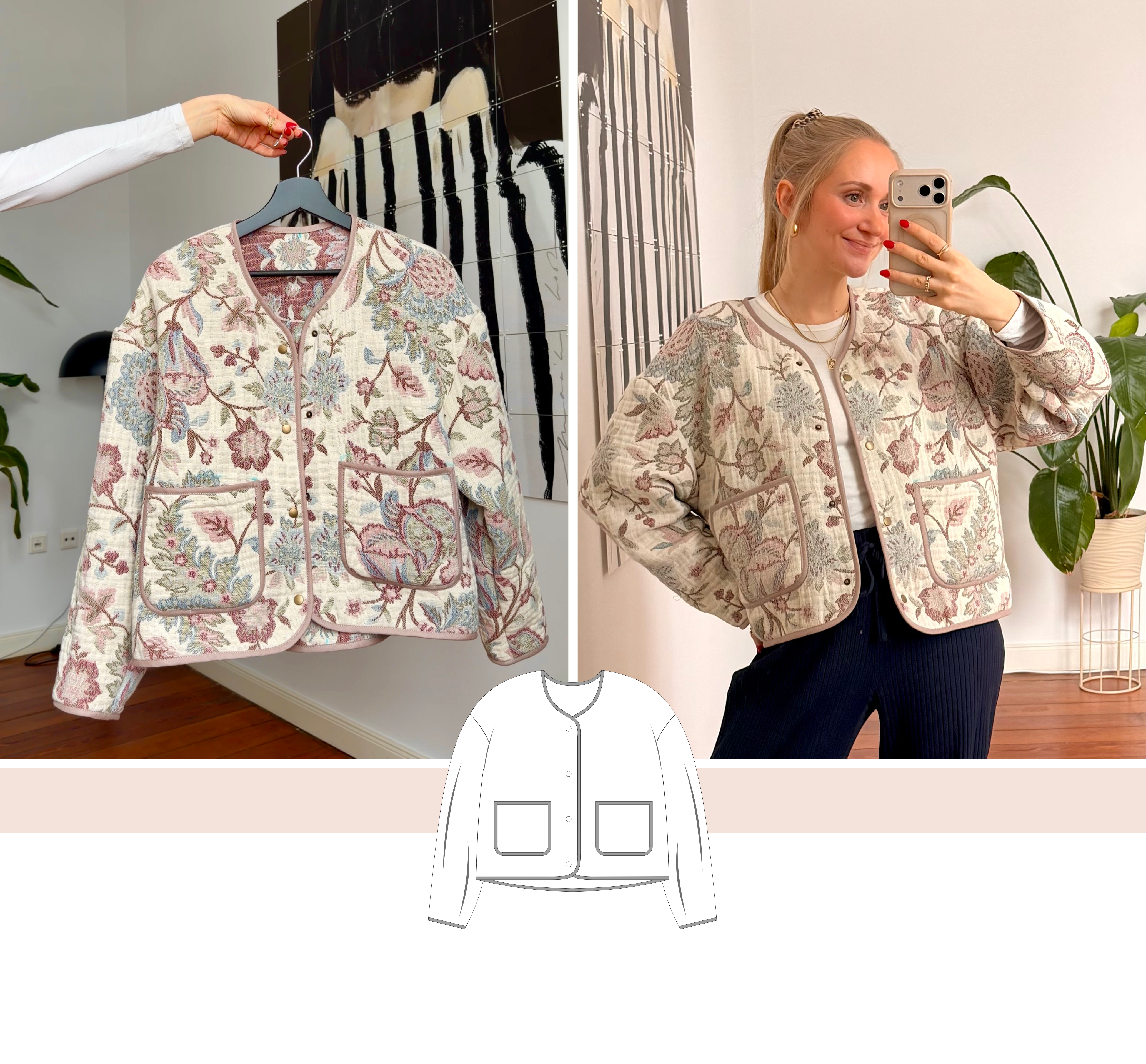 Sewingmachina Jakob Oversize Jacke Schnittmuster PDF gefüttert