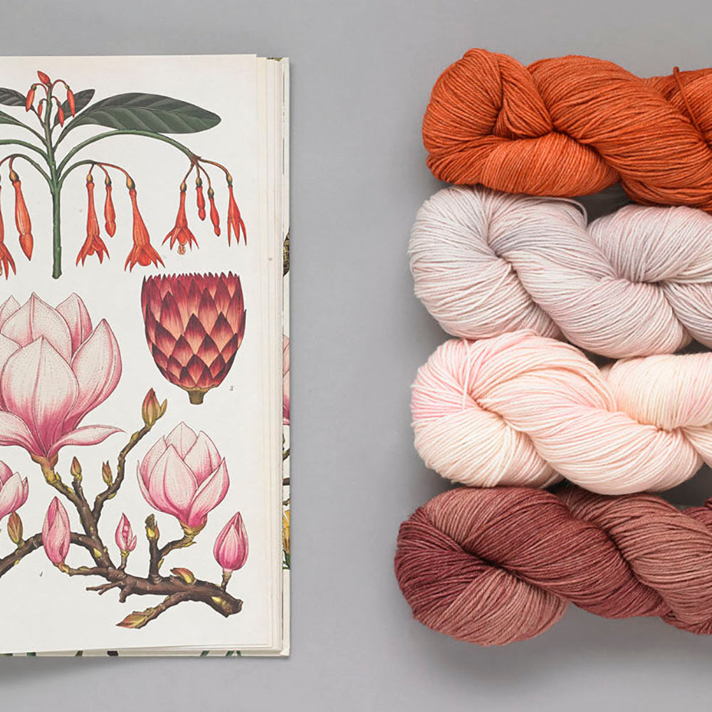 The Yarn Collective Fleurville 4 Ply Strickgarn Rose 604 Merinowolle